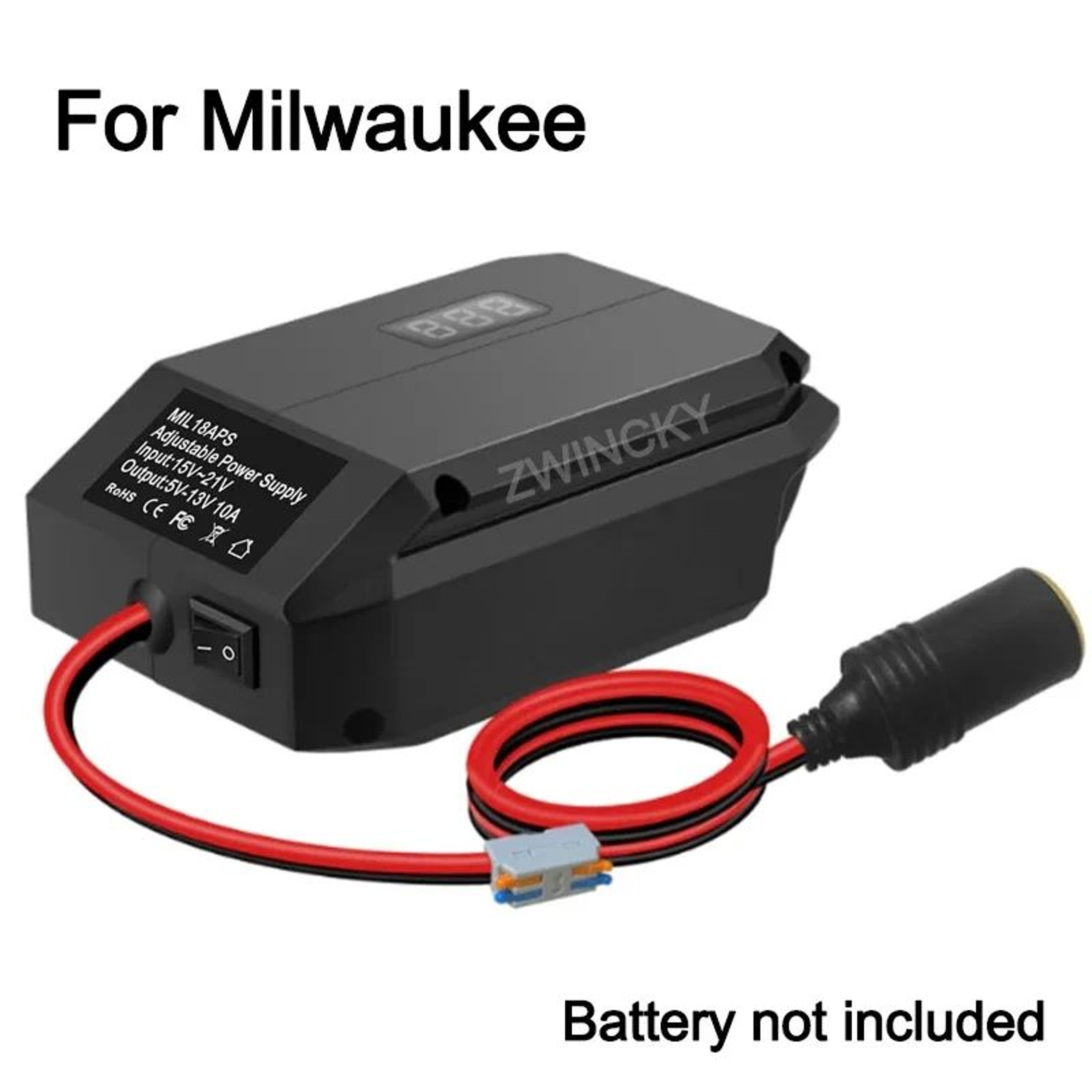18V To 12V Step Down Battery Converter Adapter With Cigarette Lighter Socket For Power Tools 7