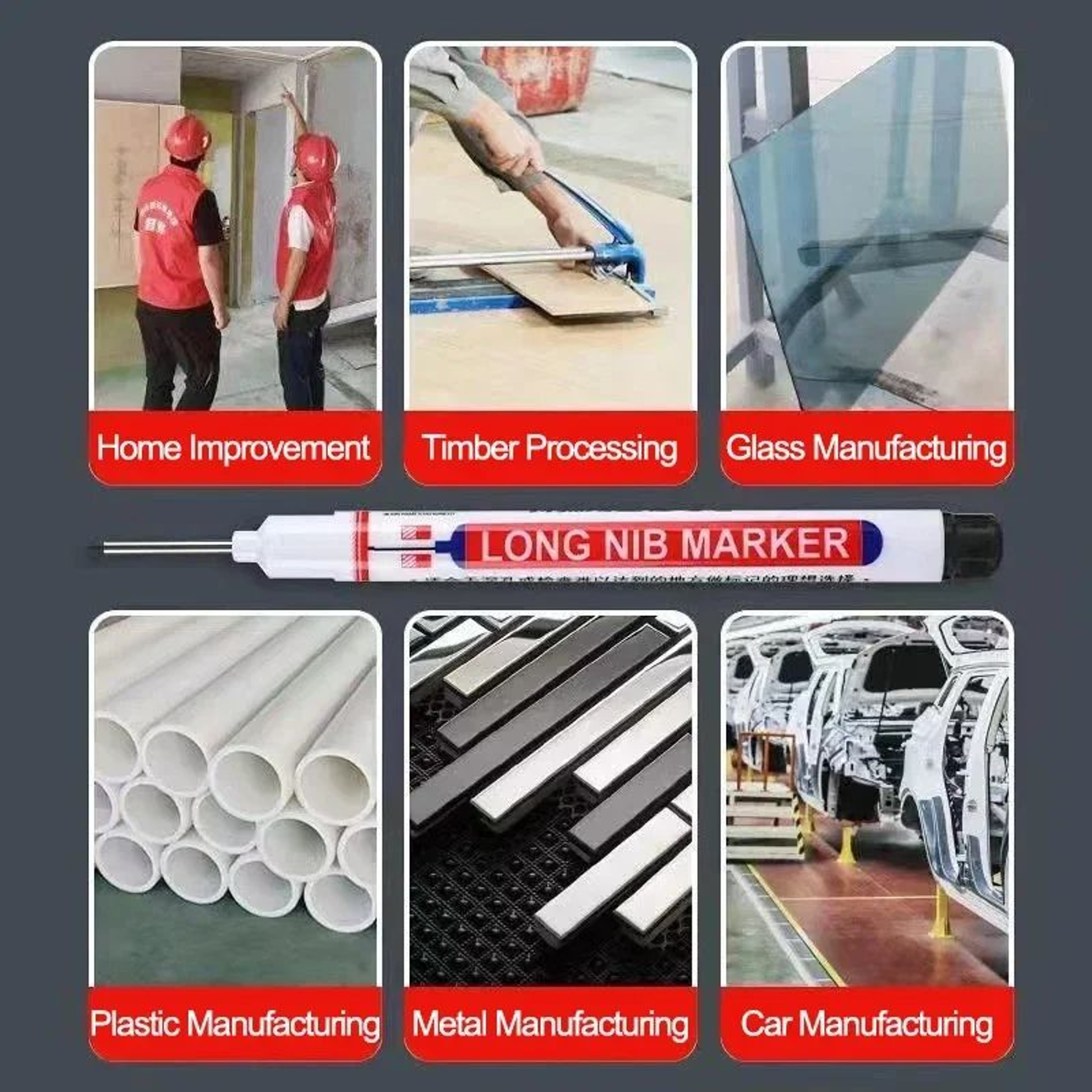 Deep Hole Marker Pens For Woodworking And DIY Projects 45PCS Set 1