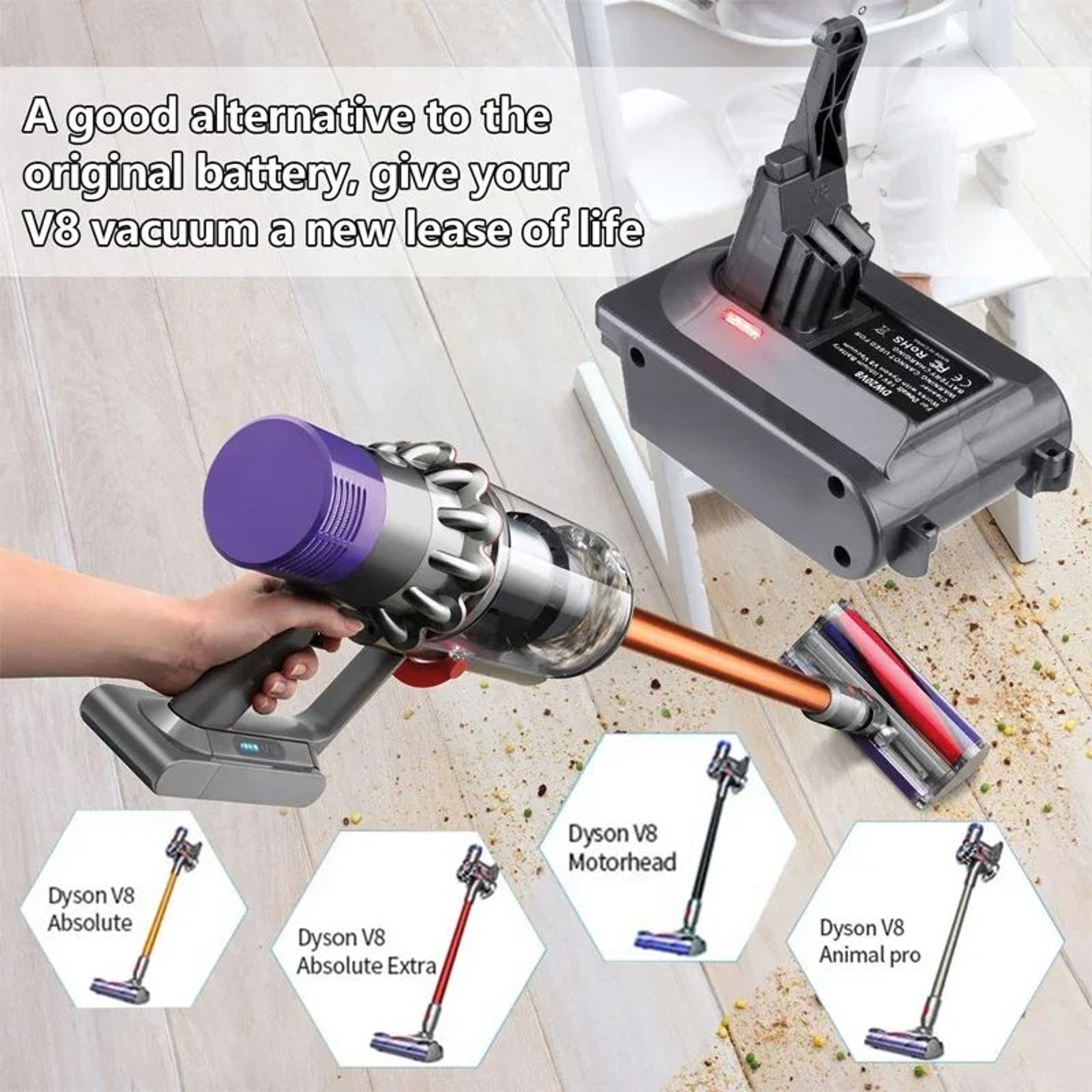 18V Battery Adapter Converter For V6 V7 V8 Cordless Vacuum Cleaners 3