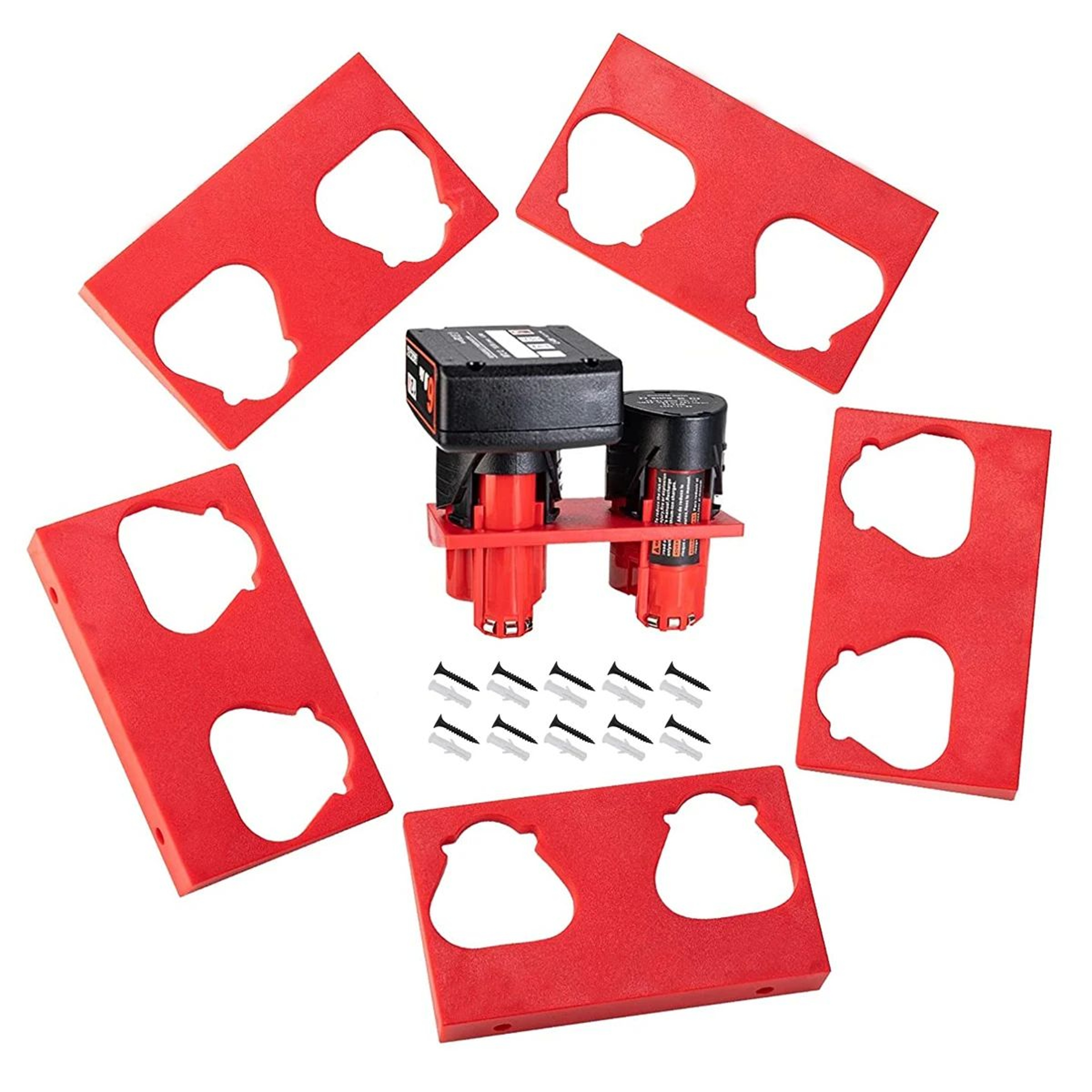 12V Battery Wall Mount Holder Dock For Organized Power Tool Storage 5
