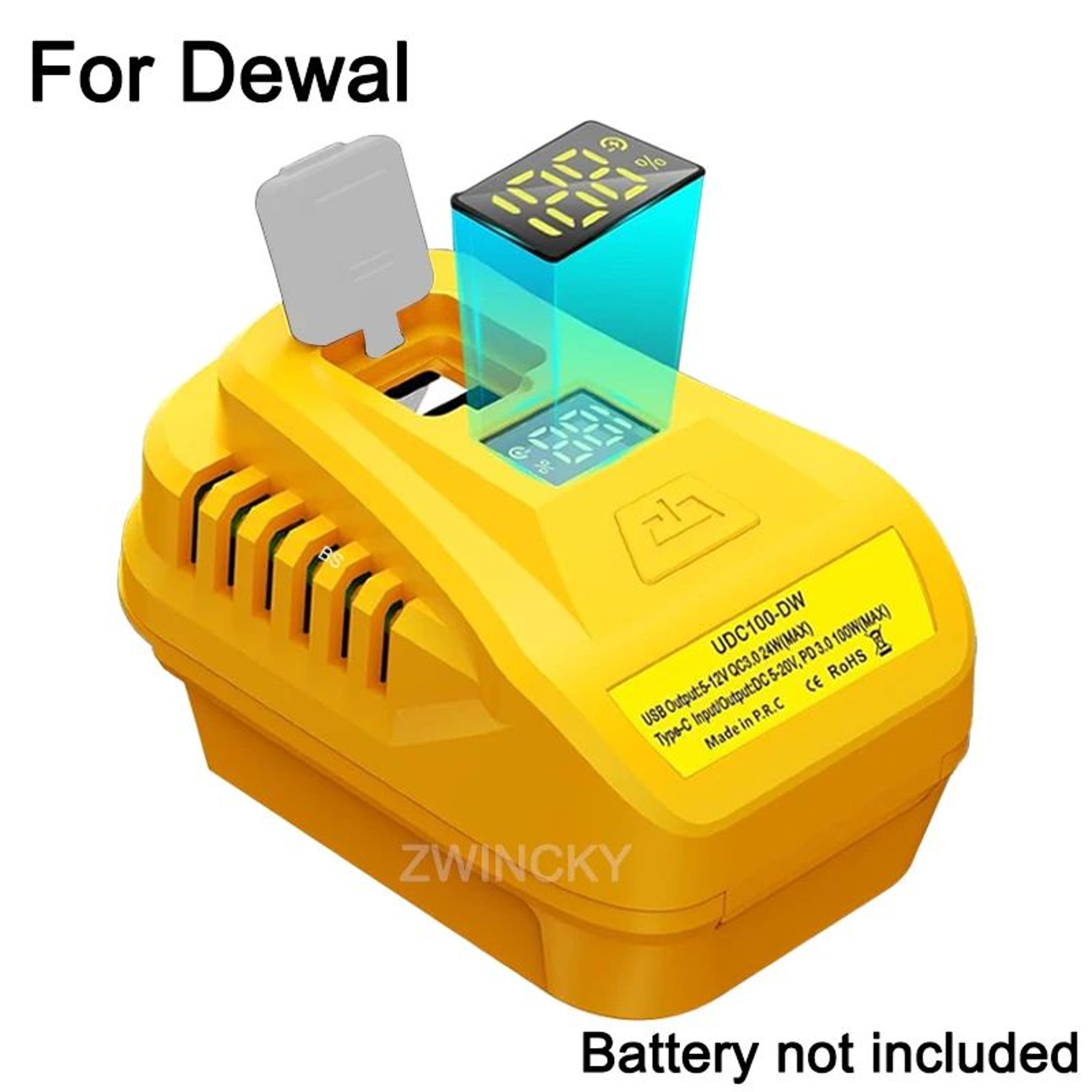 100W Bidirectional USBC Battery Charging Adapter For Power Tools 8