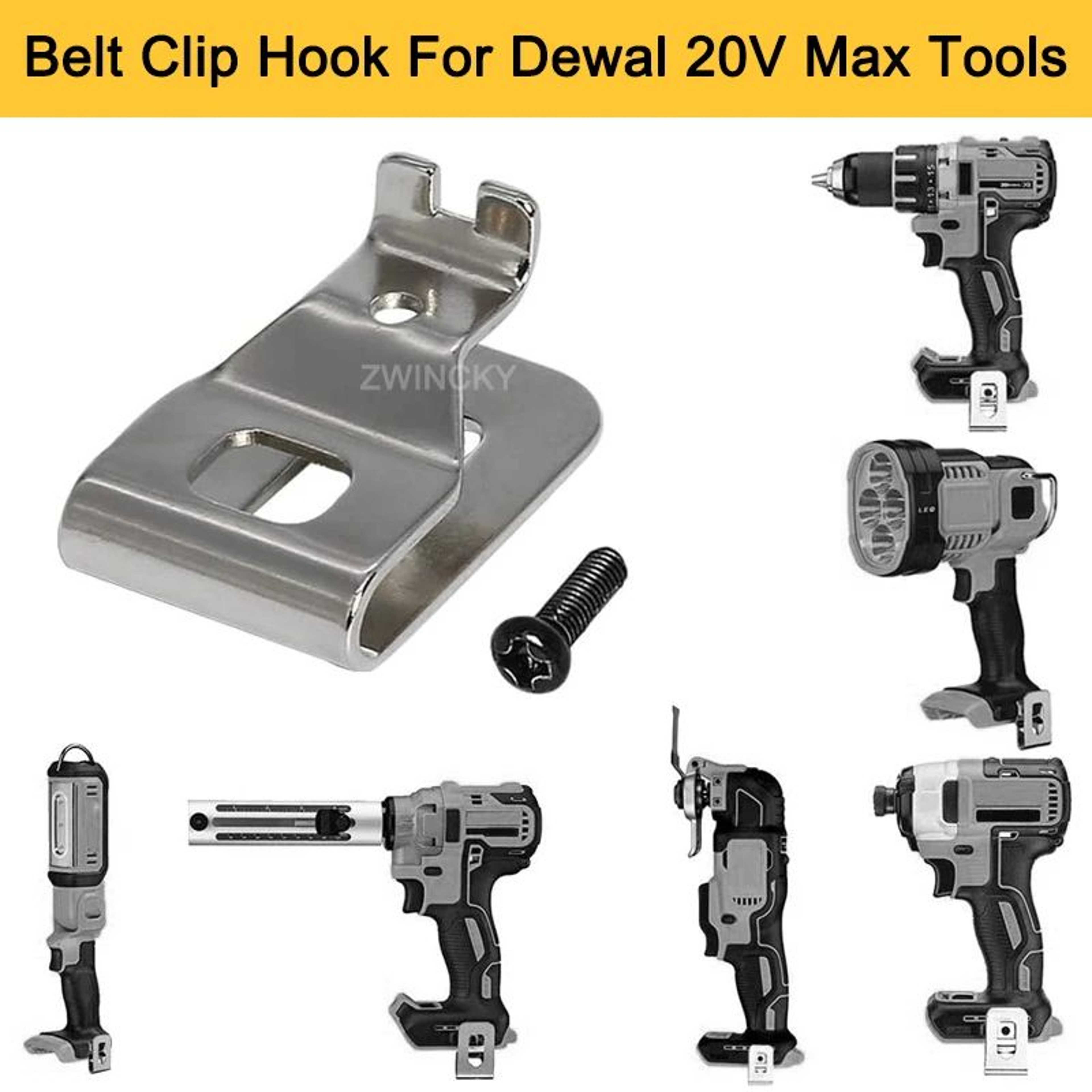 Universal Drill Belt Clip Hook With Screw For 18V 20V Cordless Power Tools 3