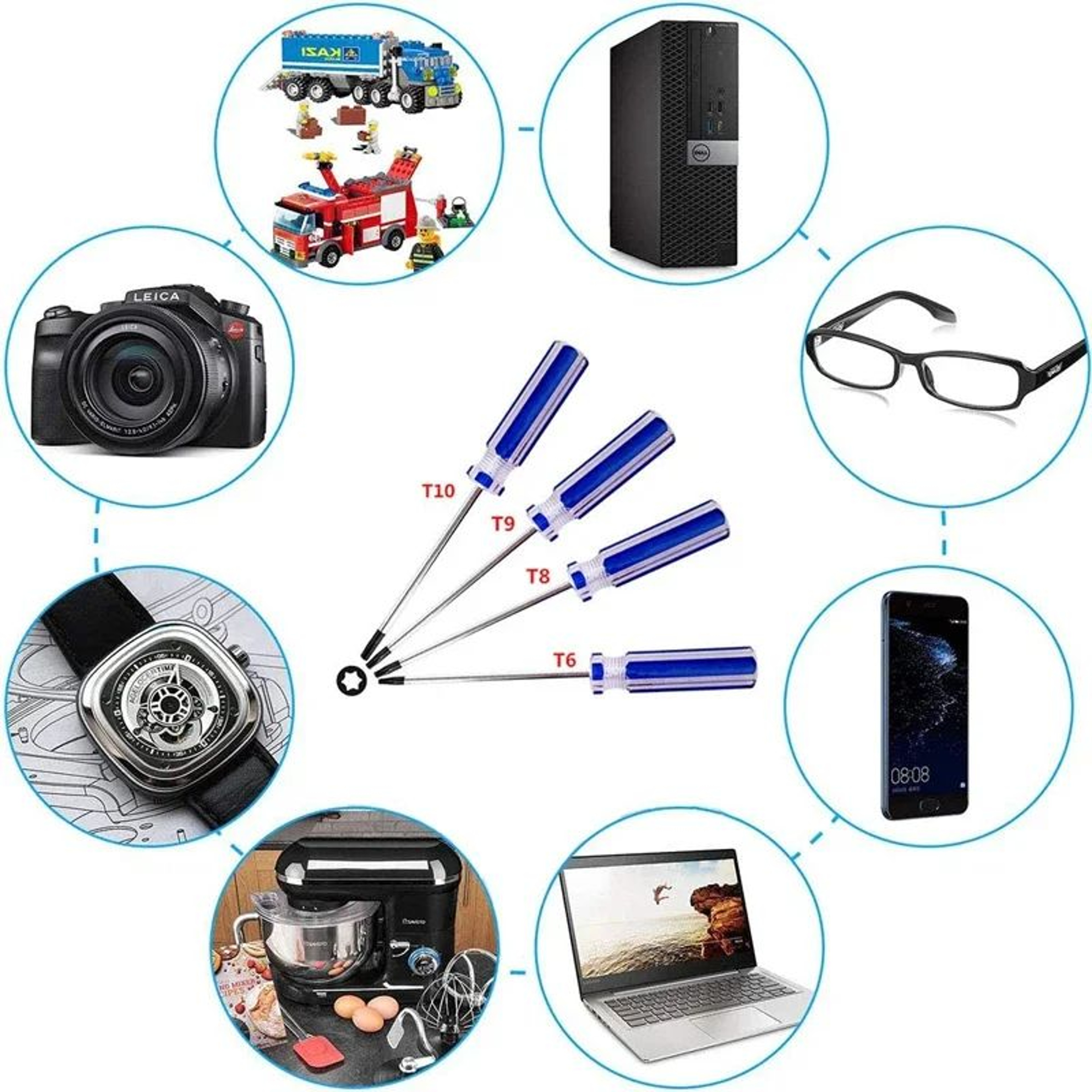 Precision Magnetic Screwdriver For Watch Repair And Electronics T6 T8 T9 T10 5