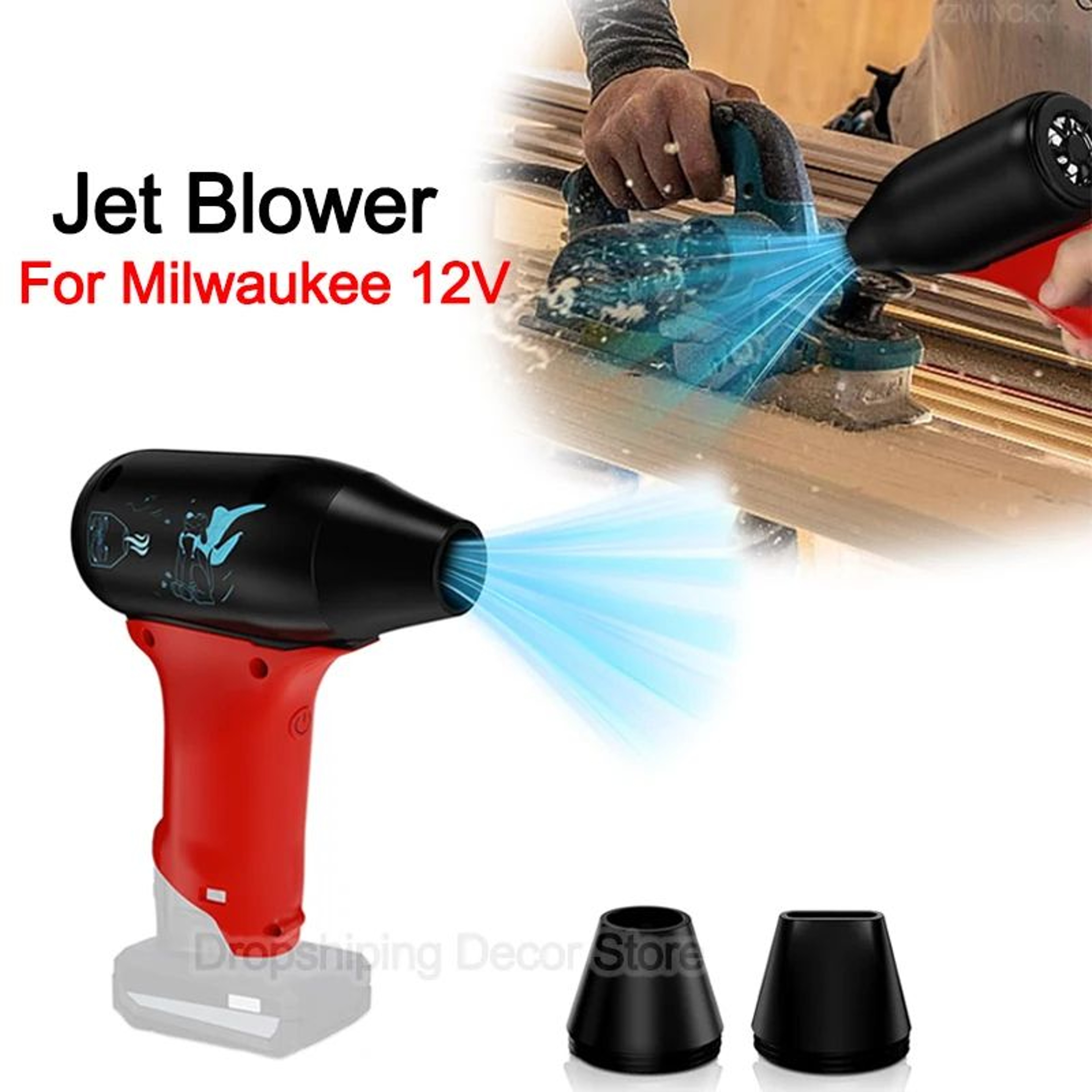 12V Cordless Turbo Jet Blower 4Speed Handheld Air Duster For Dust Cleaning 0