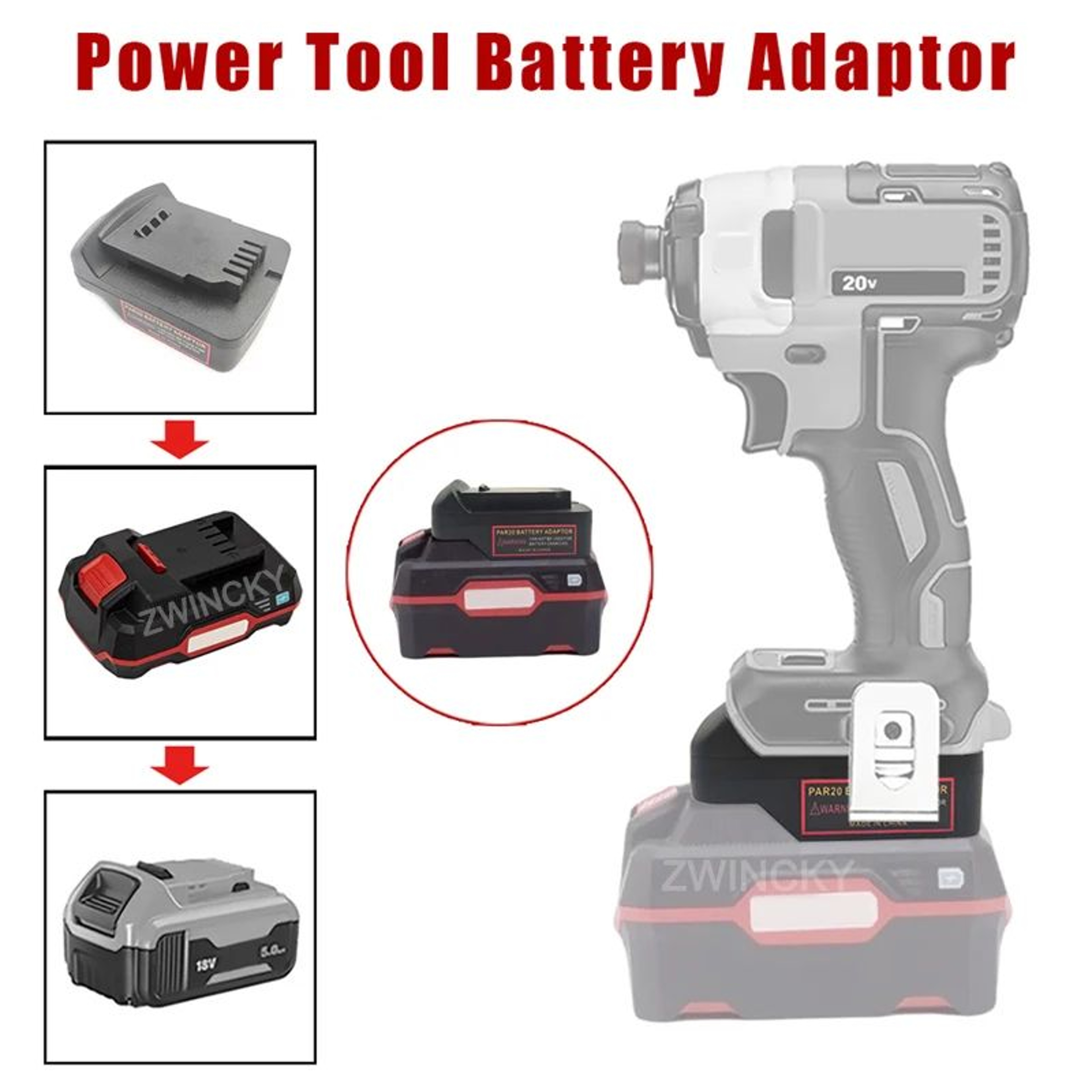 20V Lithium Battery Adapter For 18V Cordless Power Tools 2