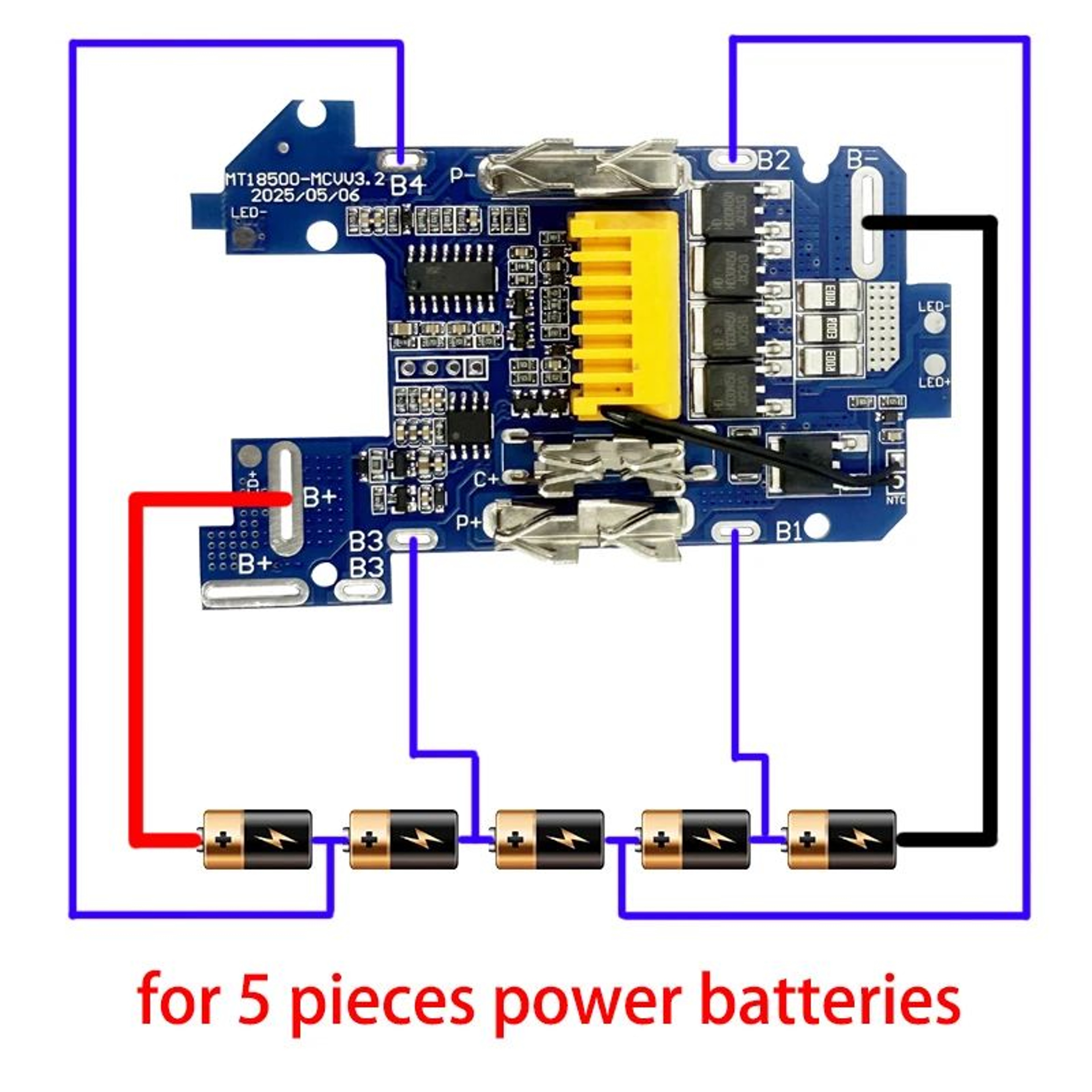 18V Lithium Battery BMS Protection Circuit Board For Power Tool Battery Repair 3