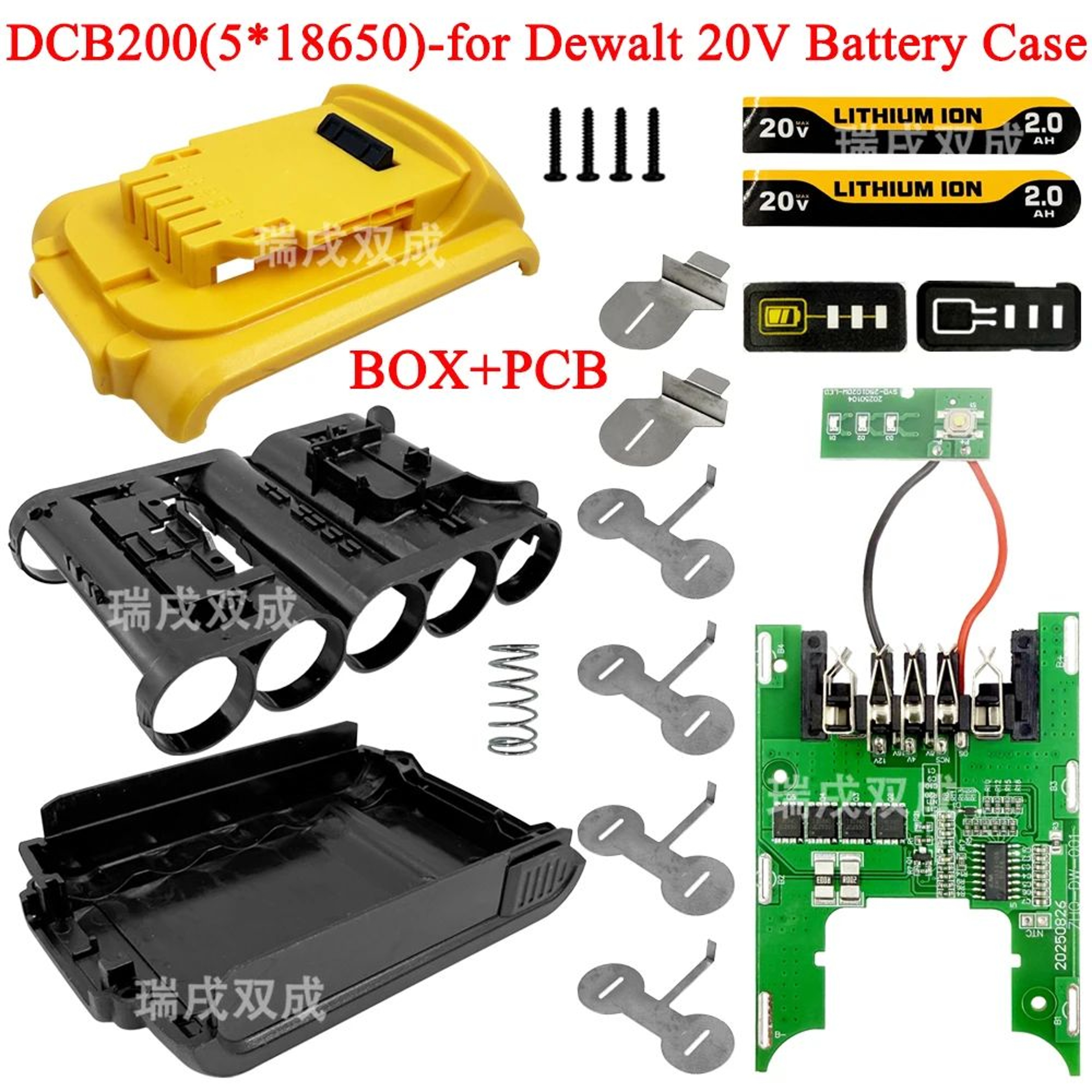 18V 20V Lithium Battery Case With PCB Charging Protection Board For Power Tool Battery Repair 6