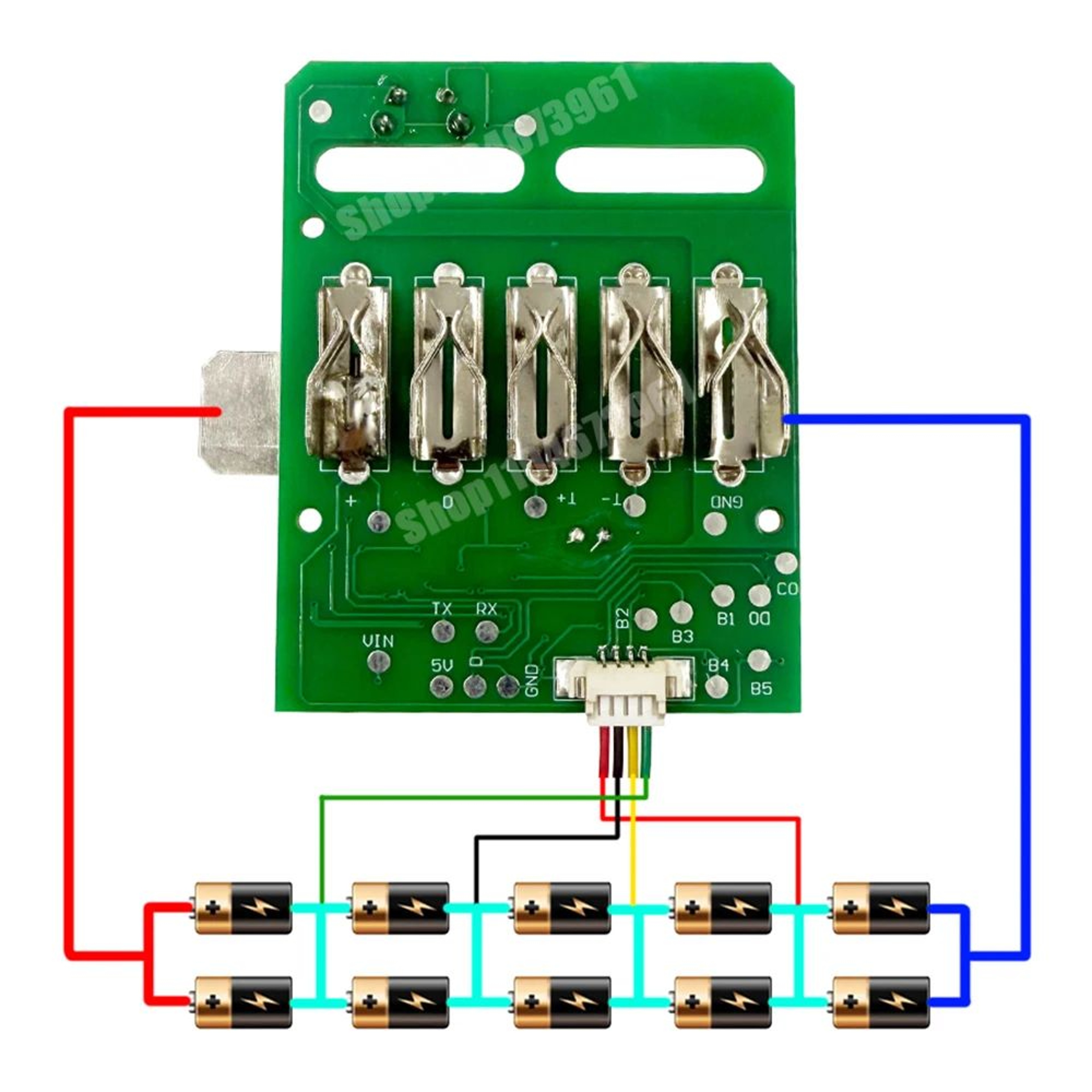 18V Lithium Battery Replacement Case With PCB BMS Protection Board BS18LT 4