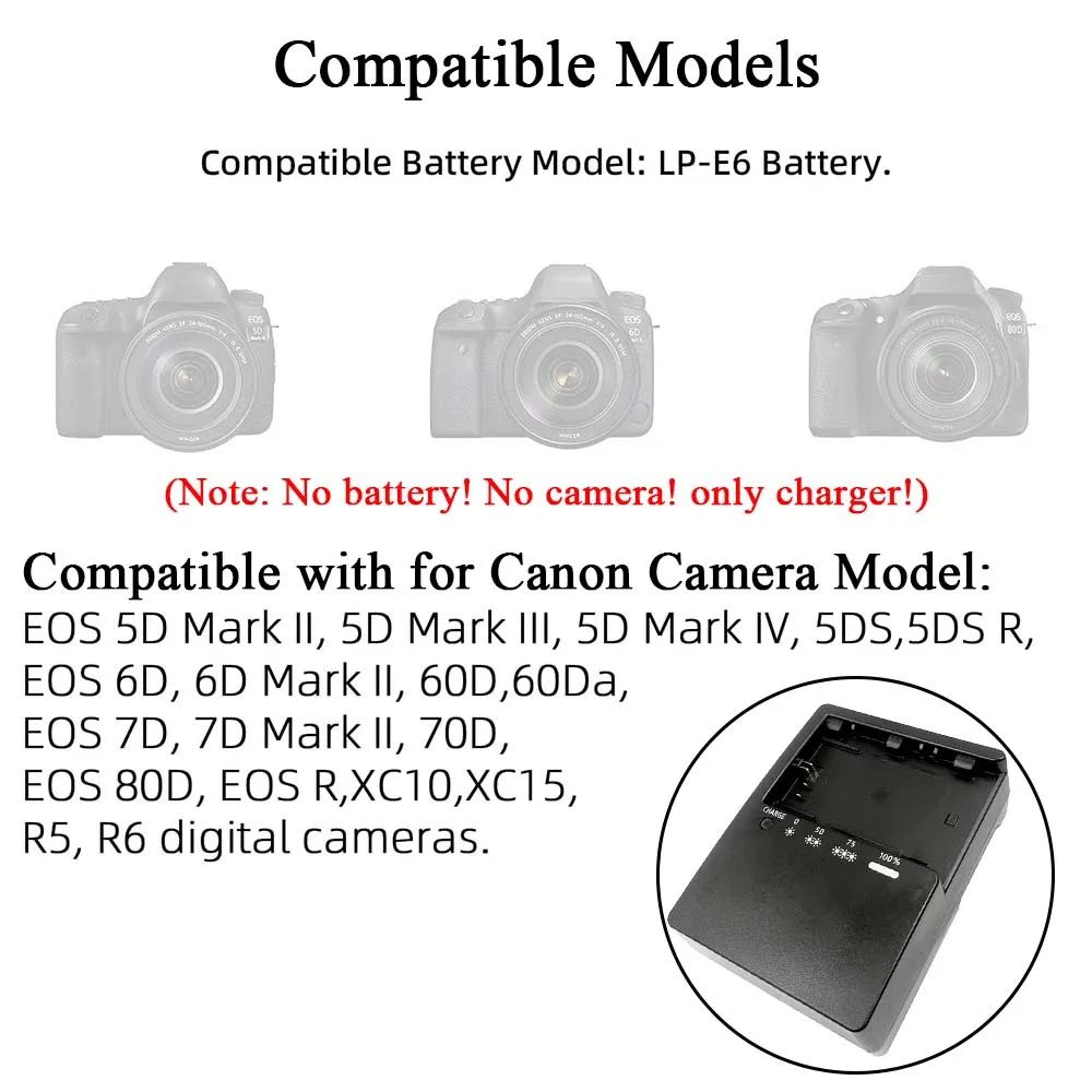 LPE6P LPE6 Camera Battery Charger For DSLR And Mirrorless Cameras 4