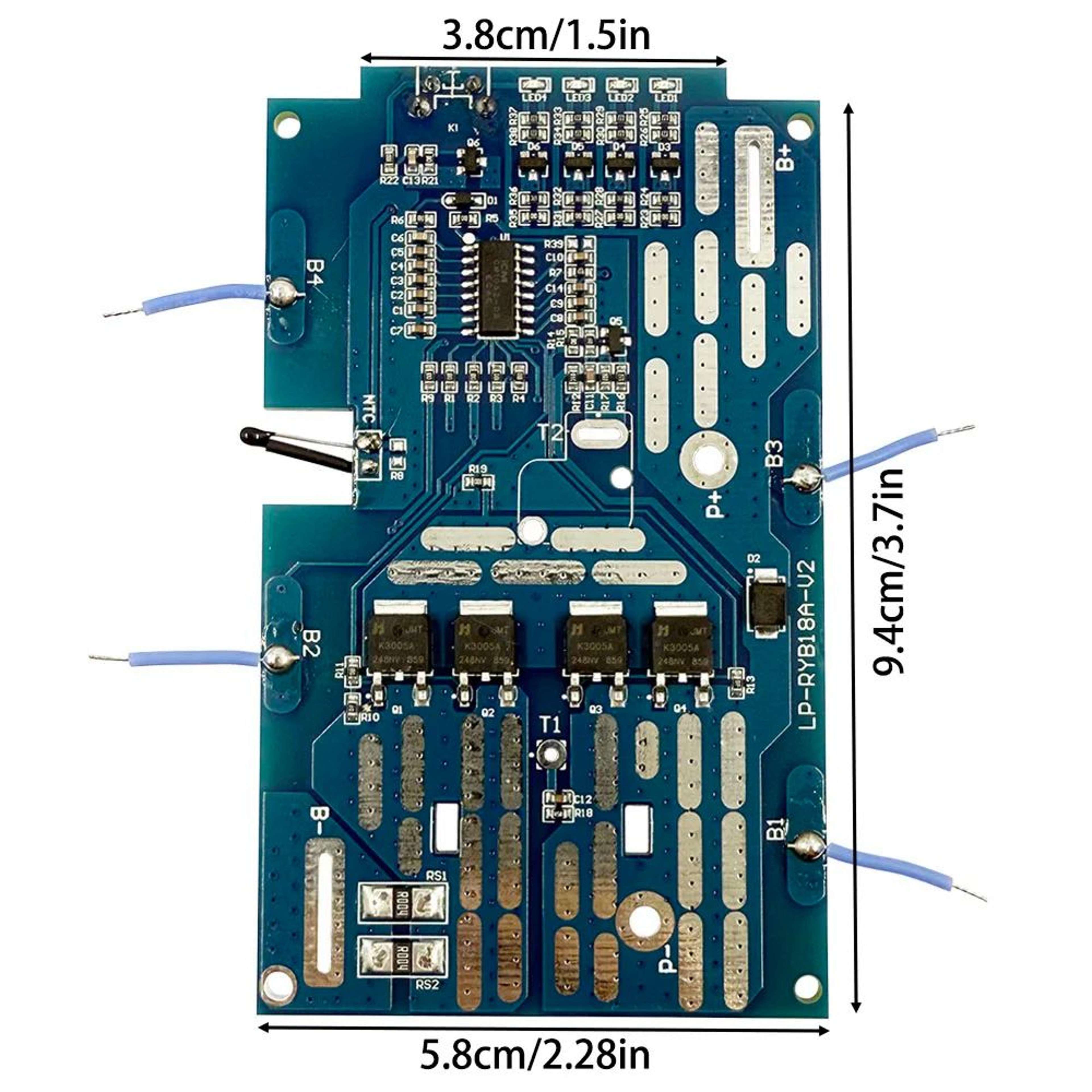P108 18V Lithium Battery Replacement Case With PCB BMS Protection Board For 10 18650 Cells 3