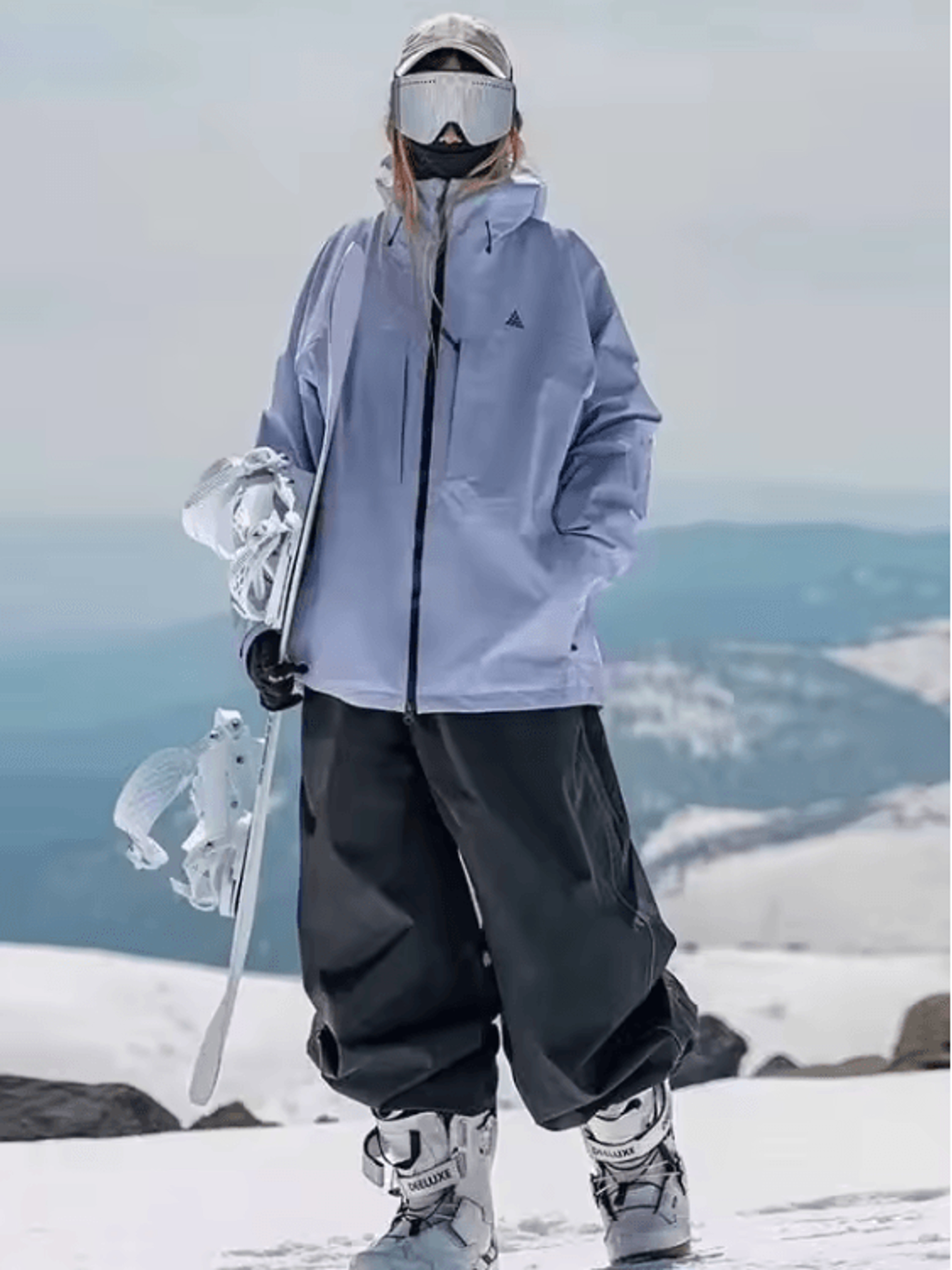 Unisex Waterproof Ski Pants  Loose Fit WearResistant DoubleLayer Snow Pants 6