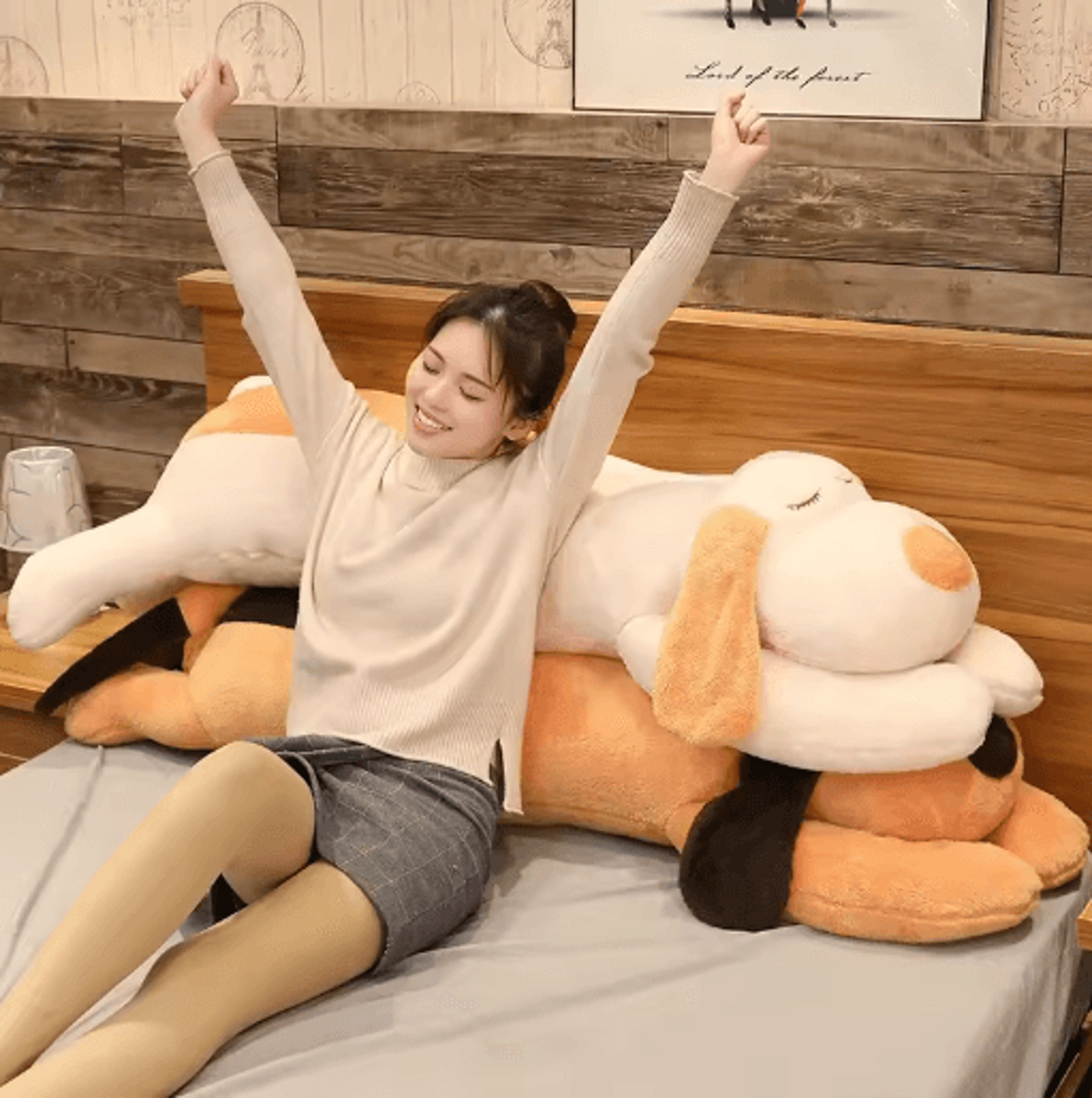 Giant Soft Plush Dog Pillow Lovely Down Cotton Stuffed Pet Doll Long Sleep Body Pillow Gift For Gir 1