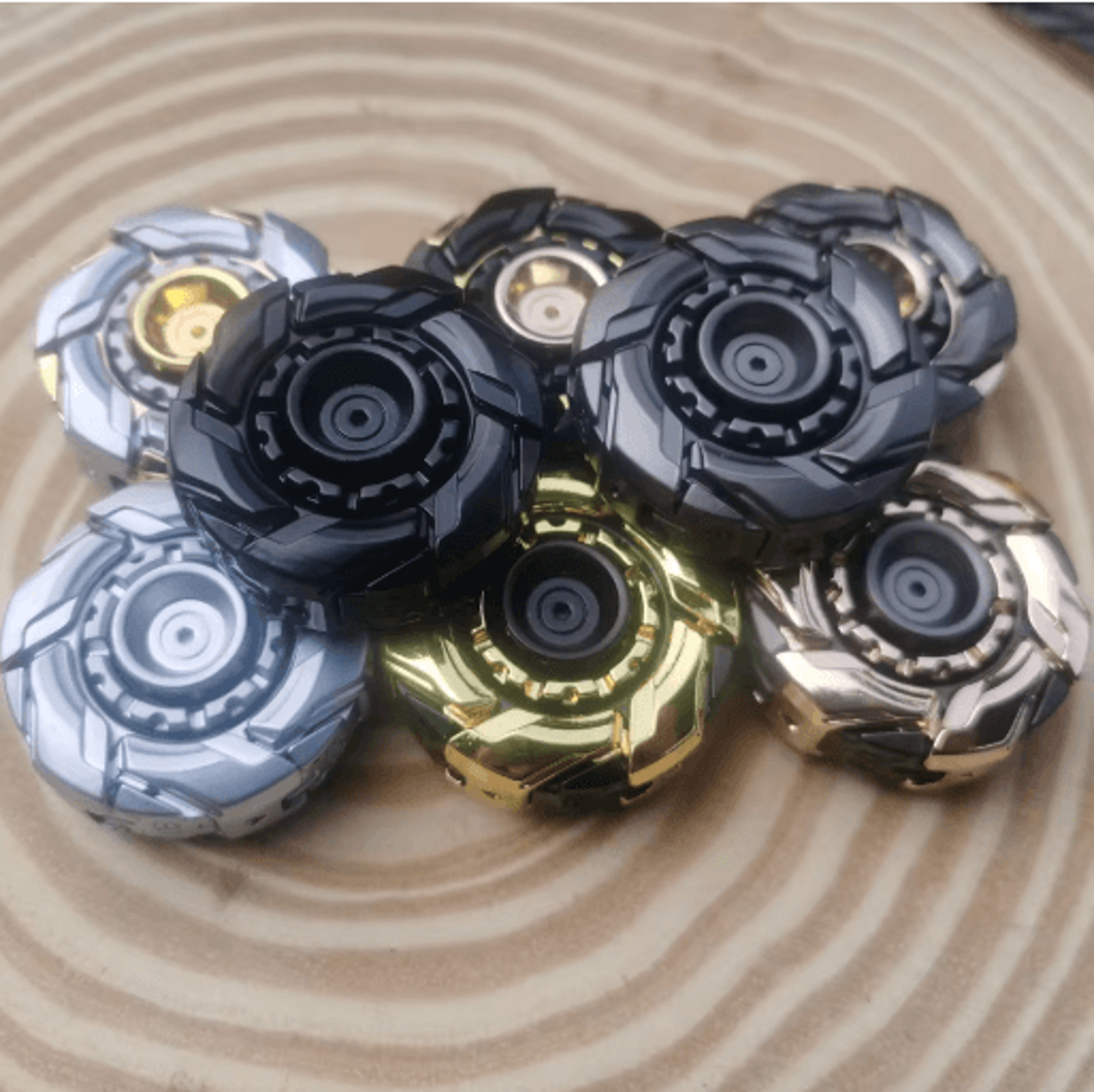 EDC Magnetic Fidget Slider  Spinning Top Open Armor Metal Stress Relief Toy For Adults 5