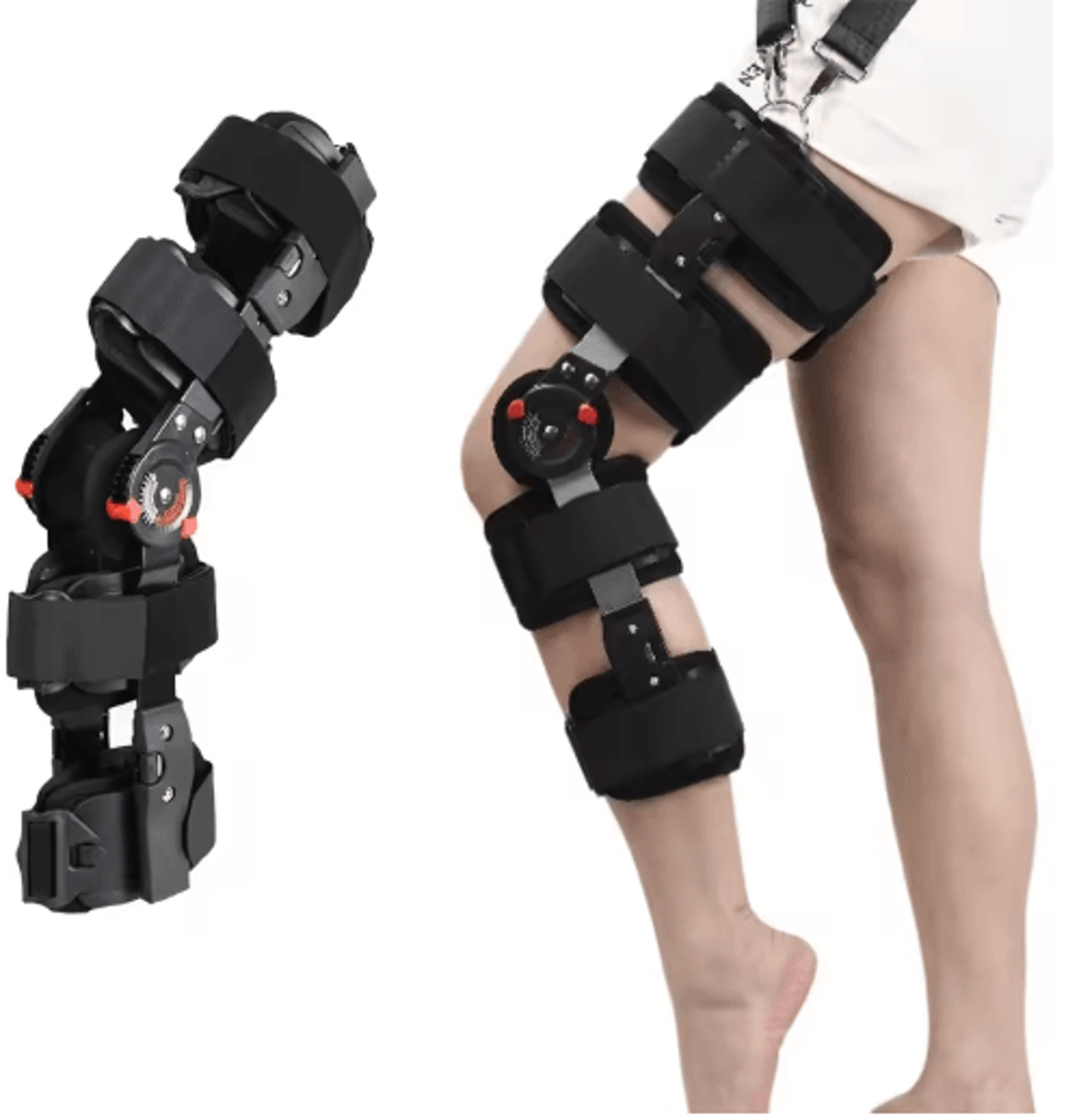 Adjustable Hinged Orthopedic Knee Brace Post Surgery Knee Stabilizer  Joint Fixation Support 0