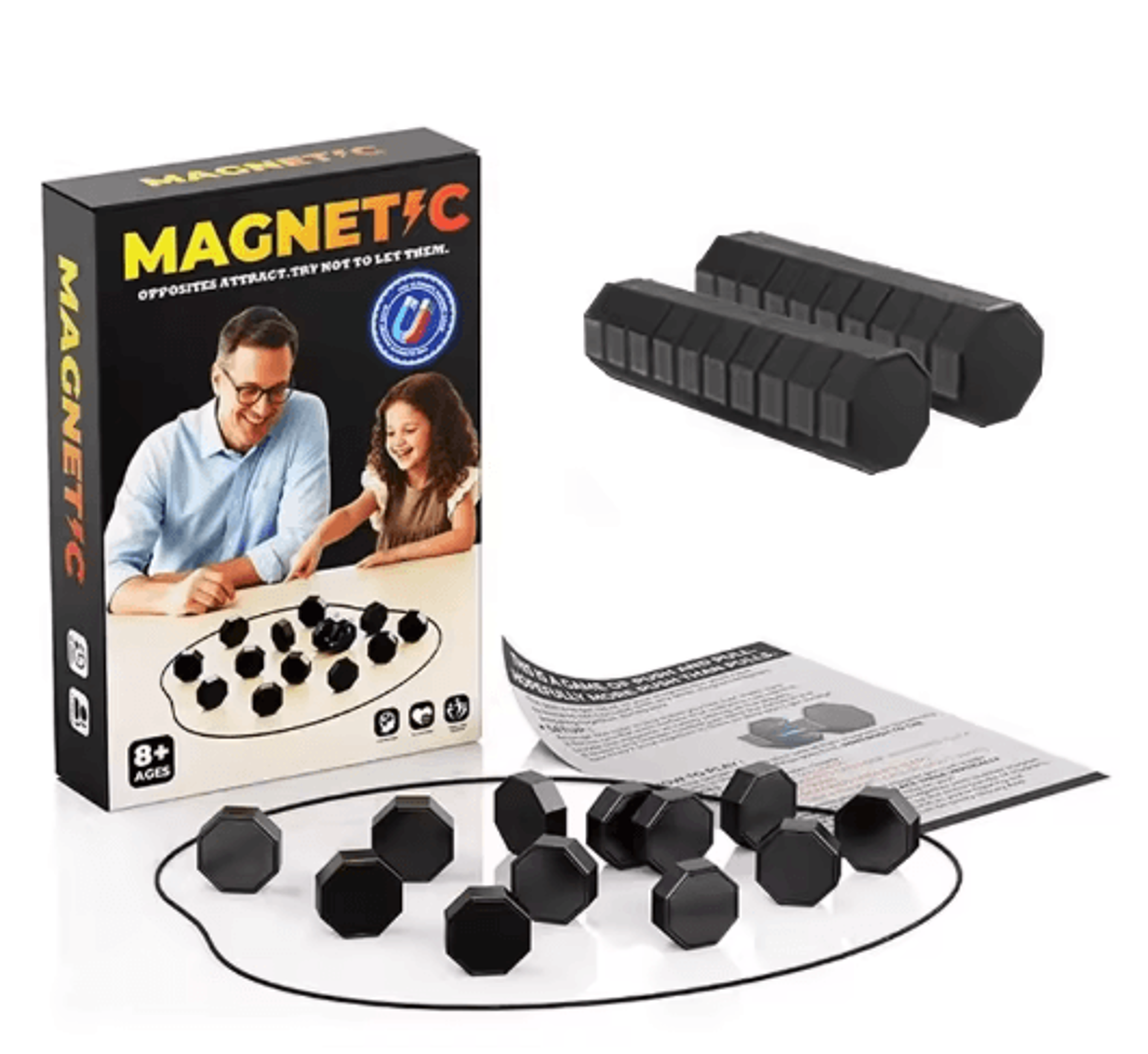Magnetic Stones Strategy Game With Board Interactive Family Party Game For Kids  Adults 3