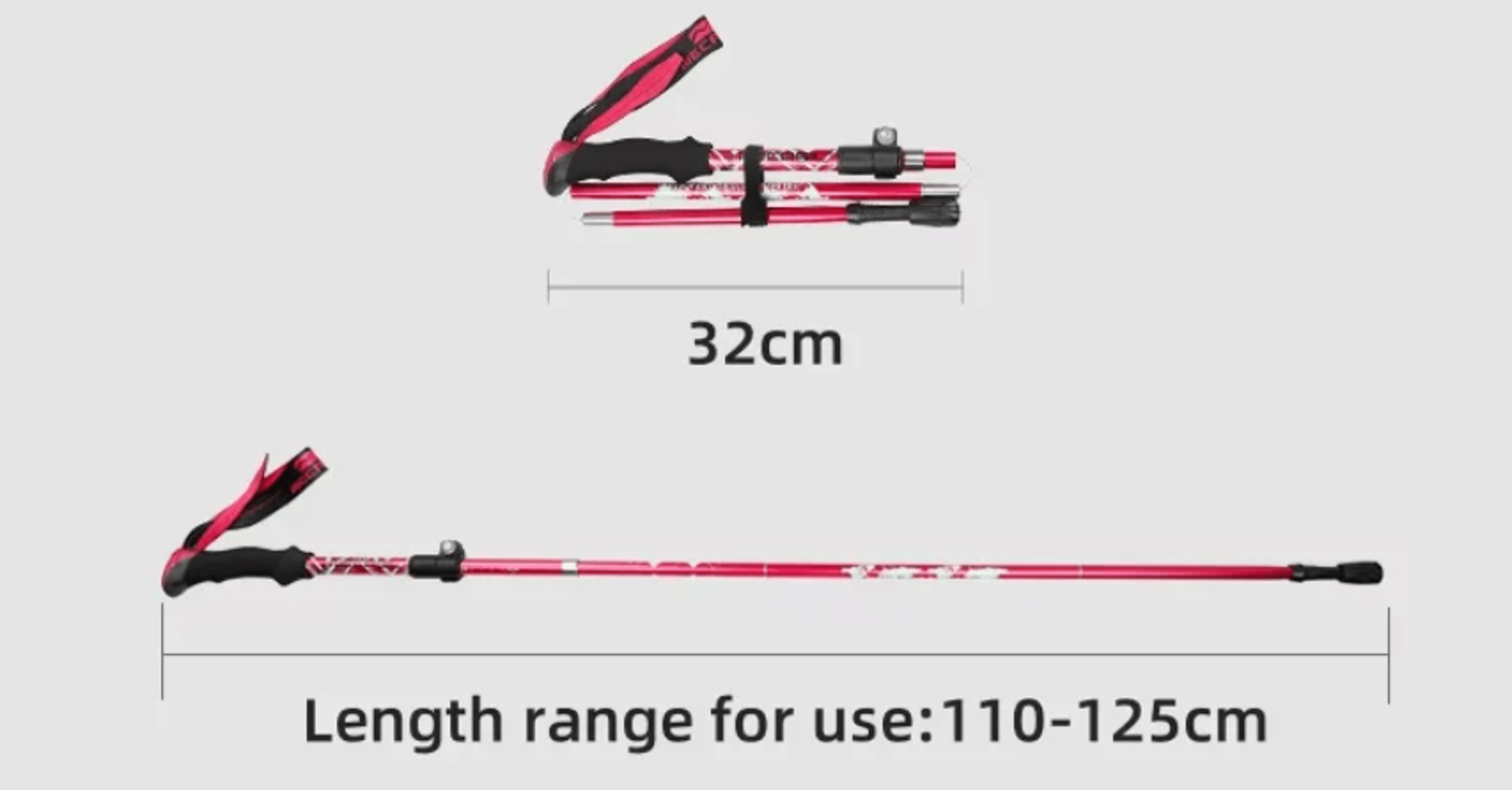 Ultralight Foldable Trekking Poles Set (2PCS) Telescopic Nordic Walking Sticks for Hiking Outdoor Adventures – view 15