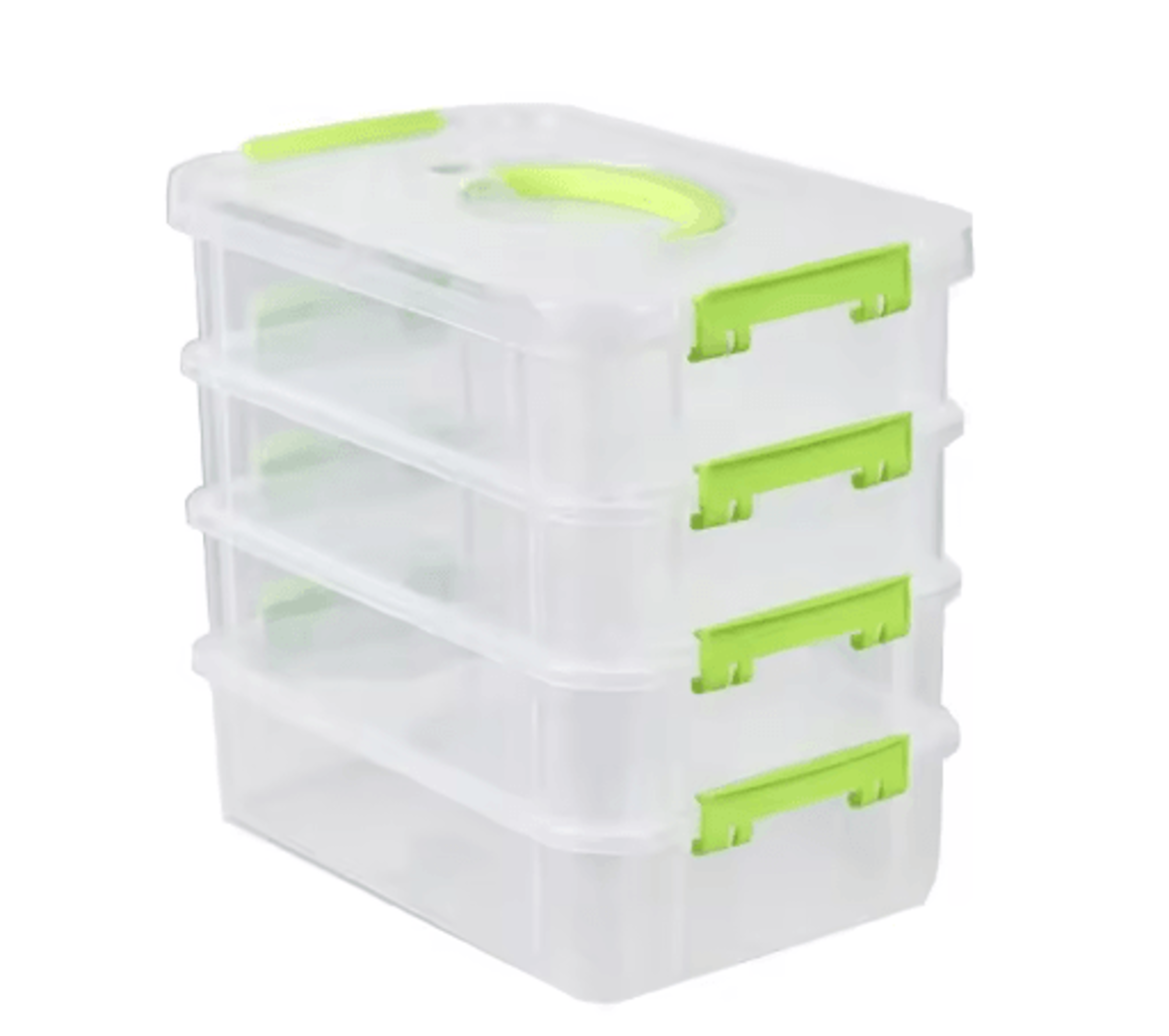 Transparent Stackable Building Blocks Storage Box With Grid Drawers 1