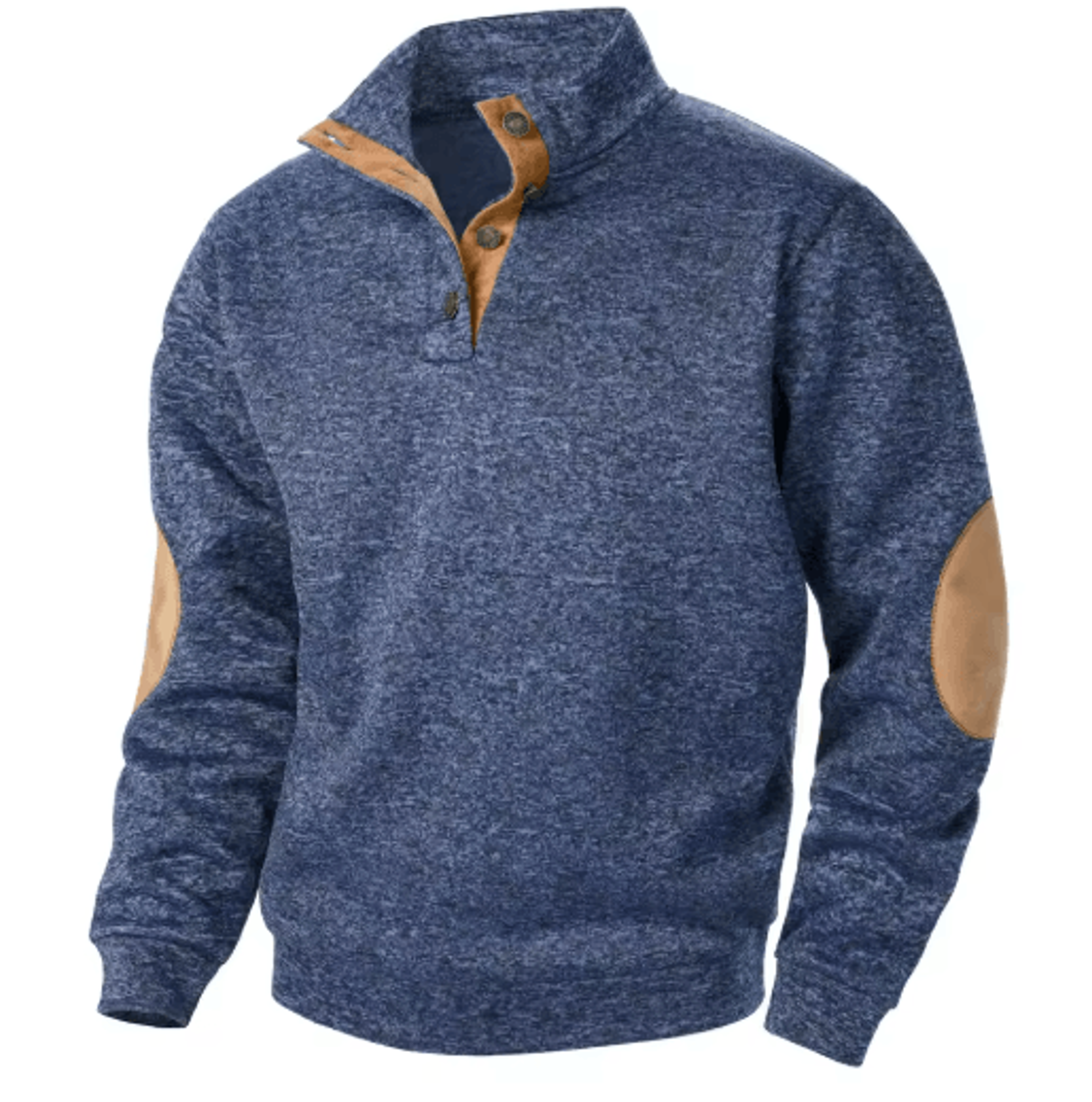 Mens Autumn Winter Stand Collar Knitted Sweater Casual Long Sleeve Pullover 3