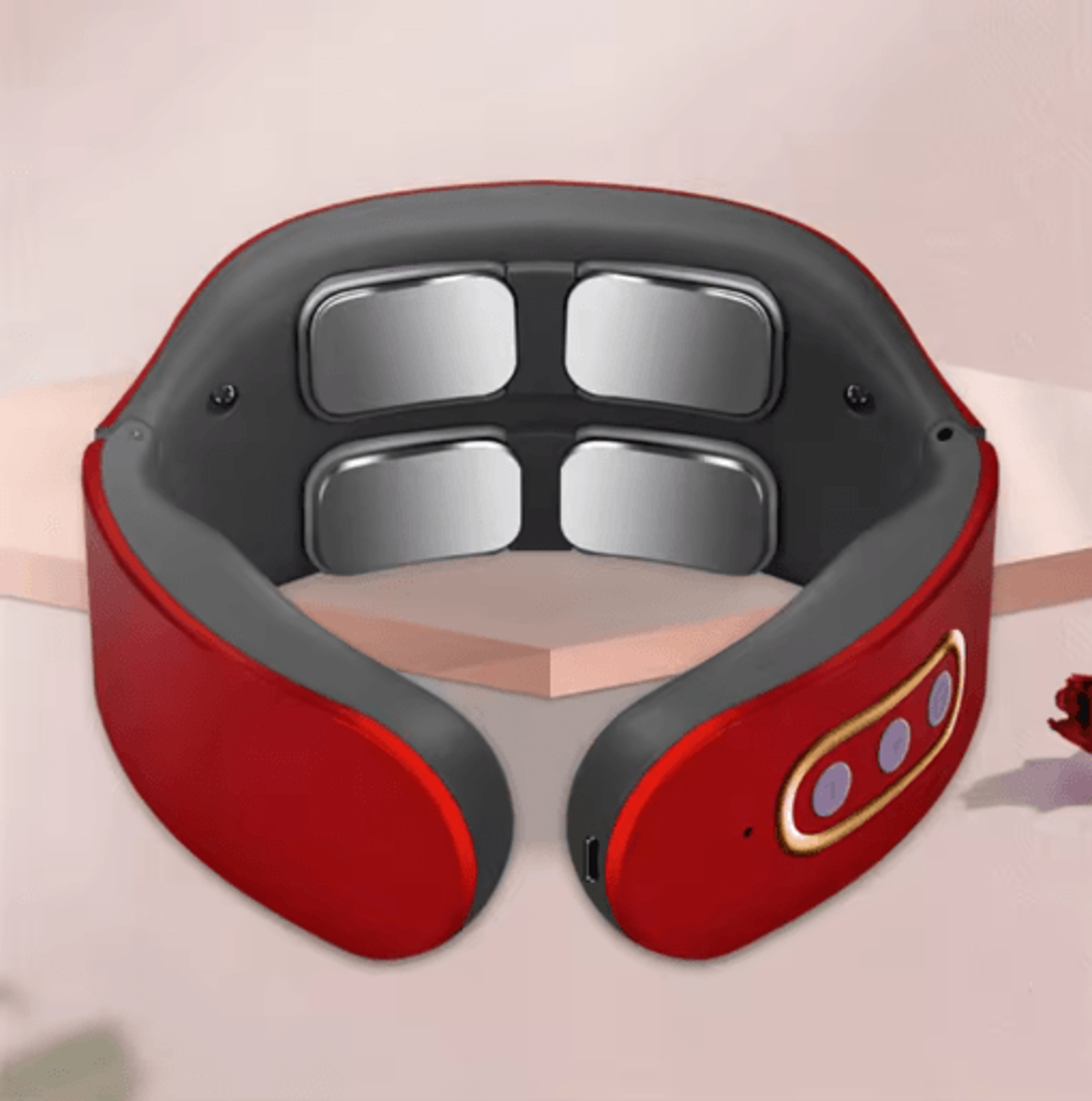 Electric Neck Shoulder Pulse Massager With Heat Adjustable Cervical Pain Relief Device 5