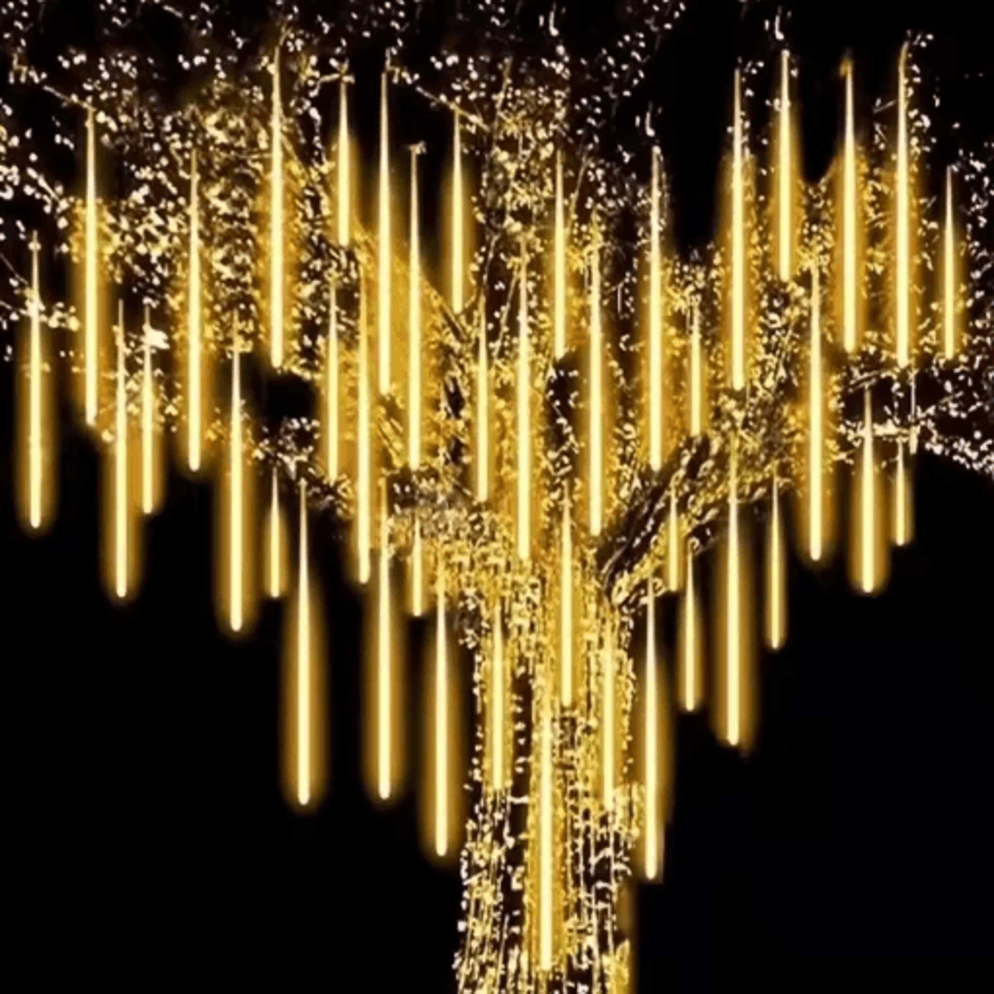 LED Meteor Shower Rain Lights Waterproof Falling Raindrop Fairy String Lights 30CM 9