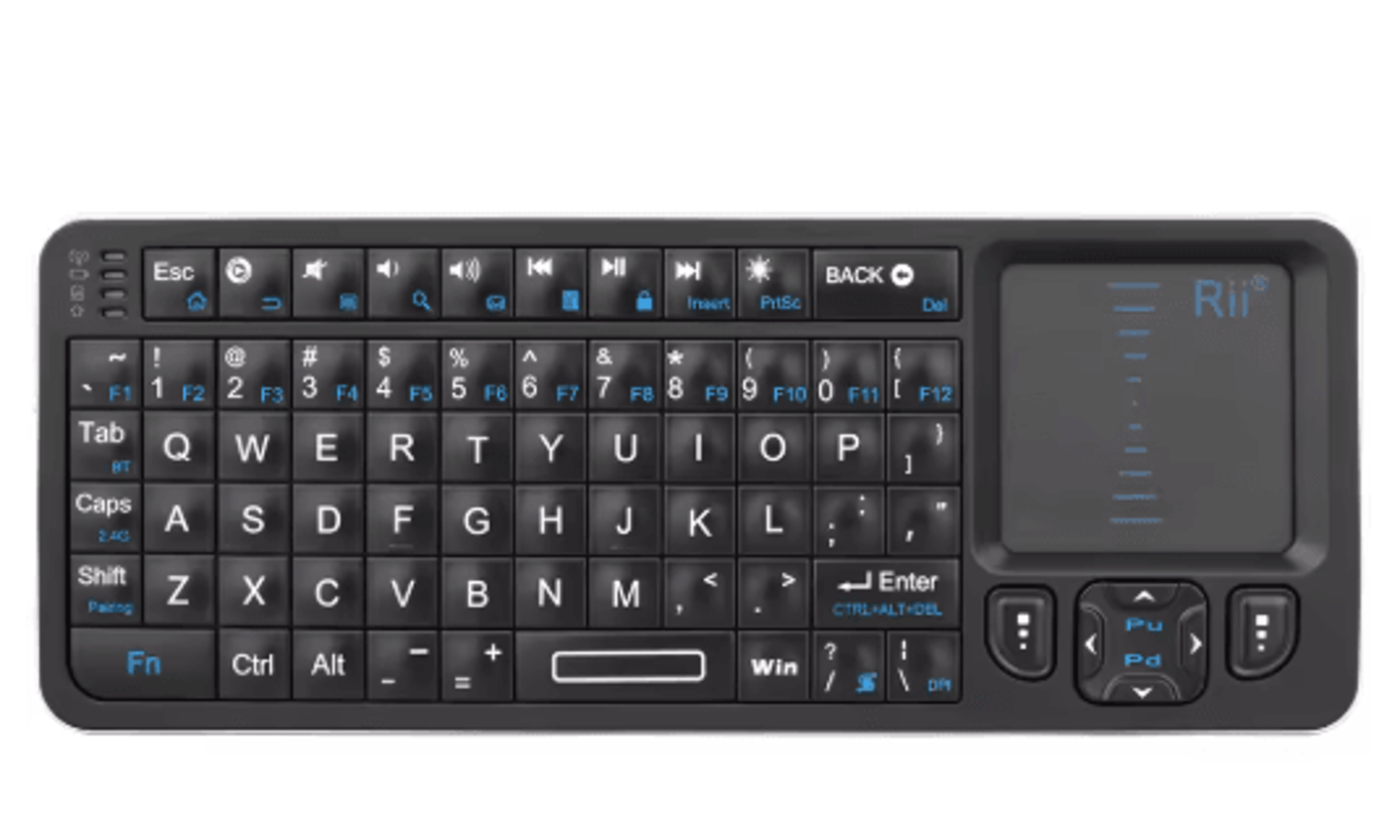 Rii K06 Mini Bluetooth Keyboard Backlit 2 4GHz Wireless Keyboard With IR Learning Touchpad 8