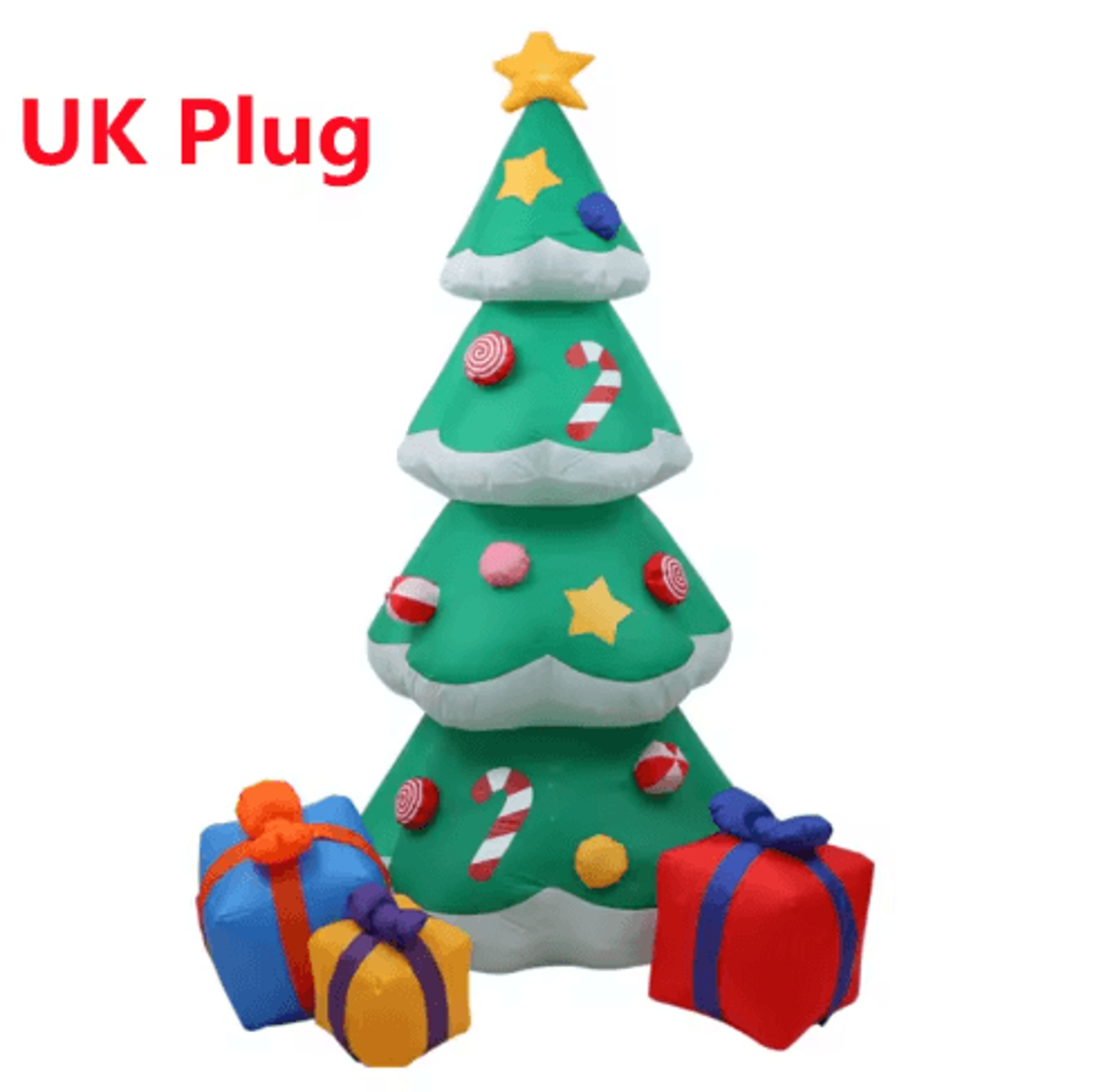 7FT 21M Christmas Inflatable Tree With LED Lights Indoor  Outdoor Holiday Decoration 3