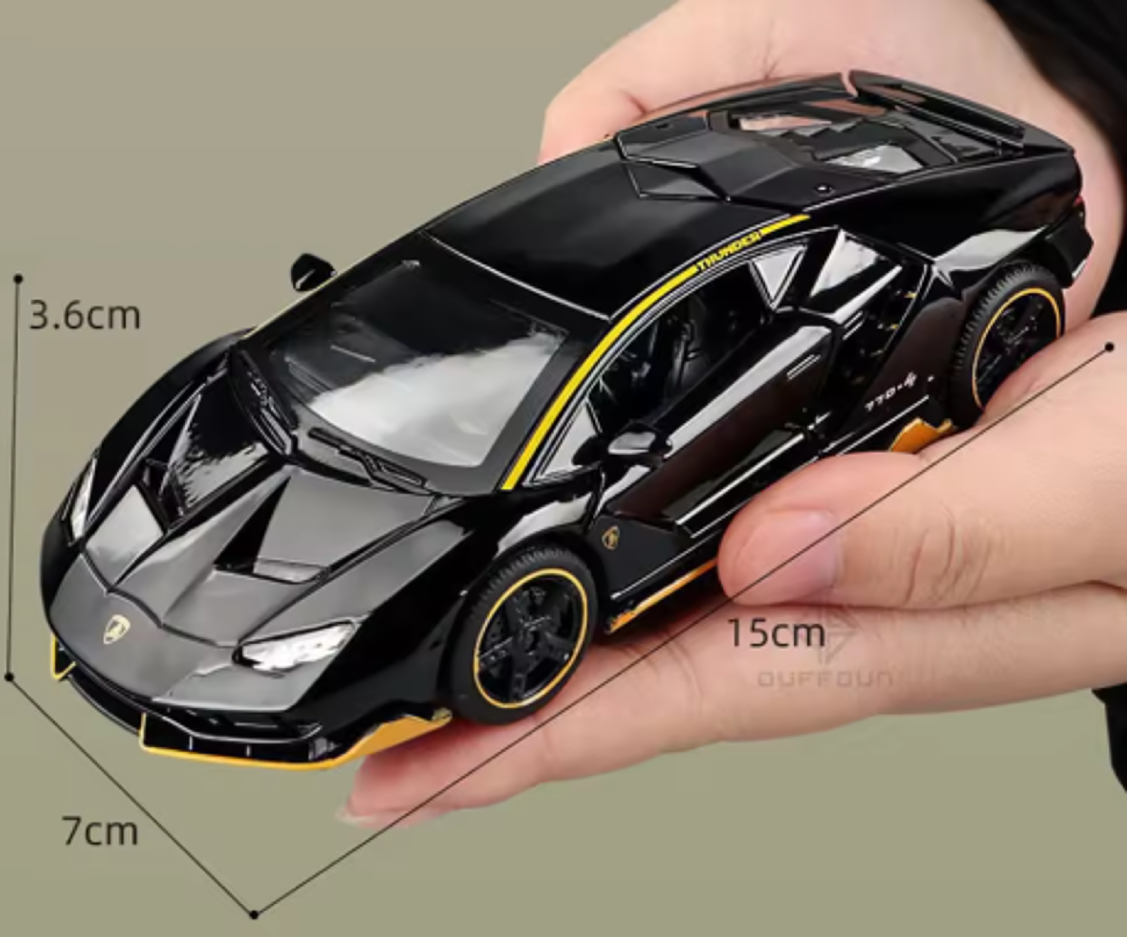 1:32 Lamborghini LP770 Diecast Pull Back Toy Car With Lights and Music – view 9