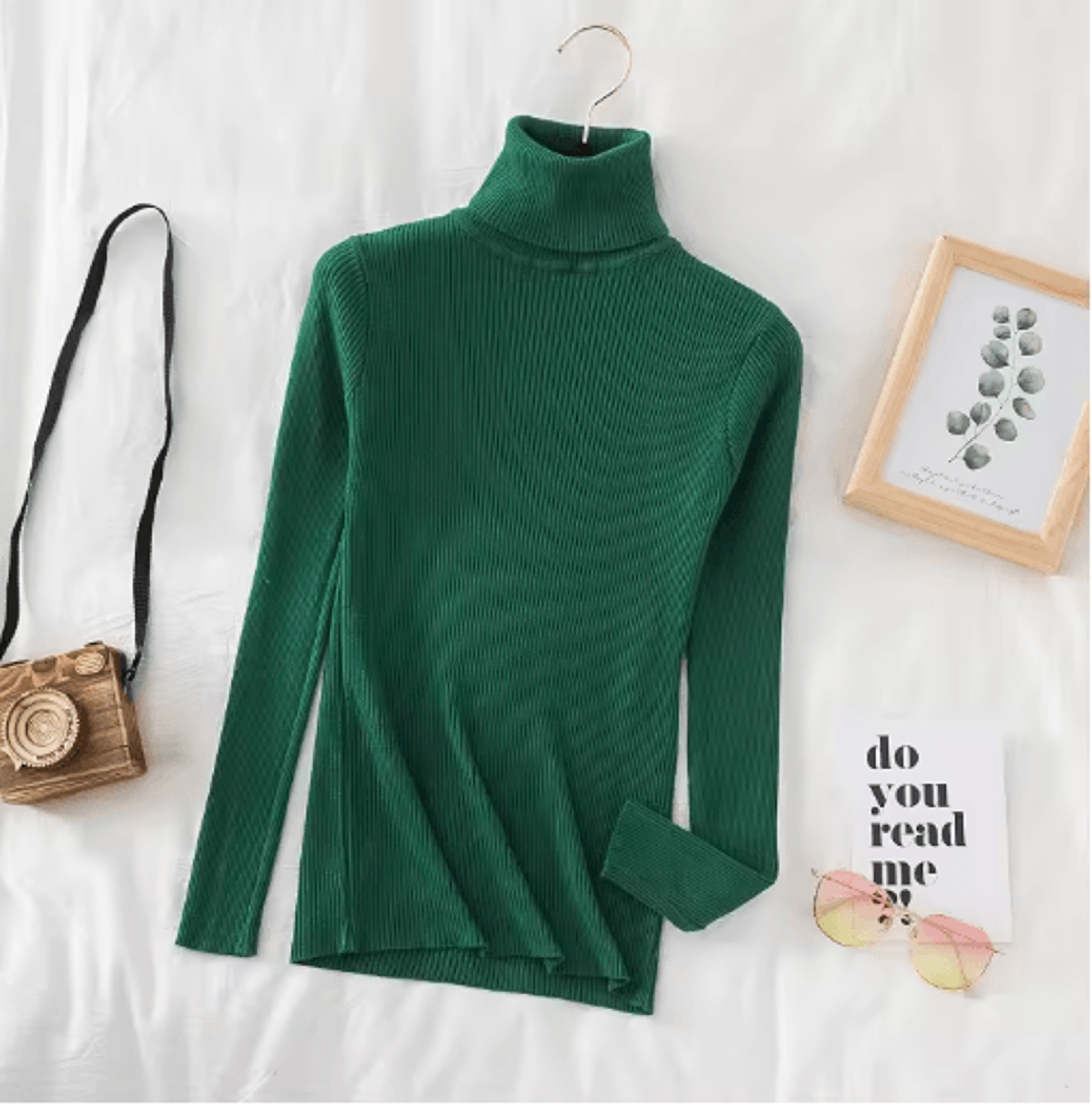 Womens Turtleneck Knit Sweater Soft Cashmere Feel Pullover For Autumn Winter 14