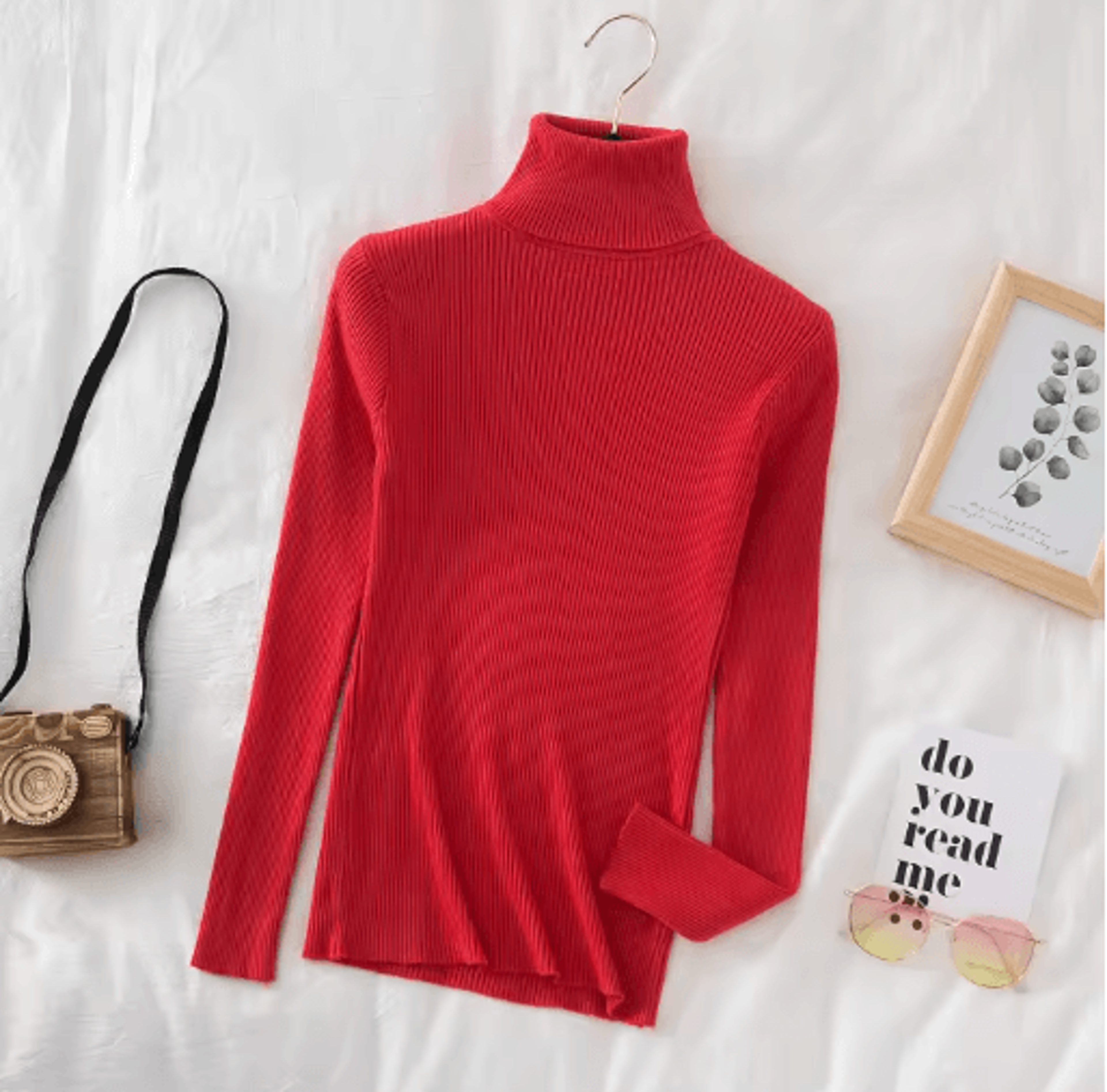 Womens Turtleneck Knit Sweater Soft Cashmere Feel Pullover For Autumn Winter 0