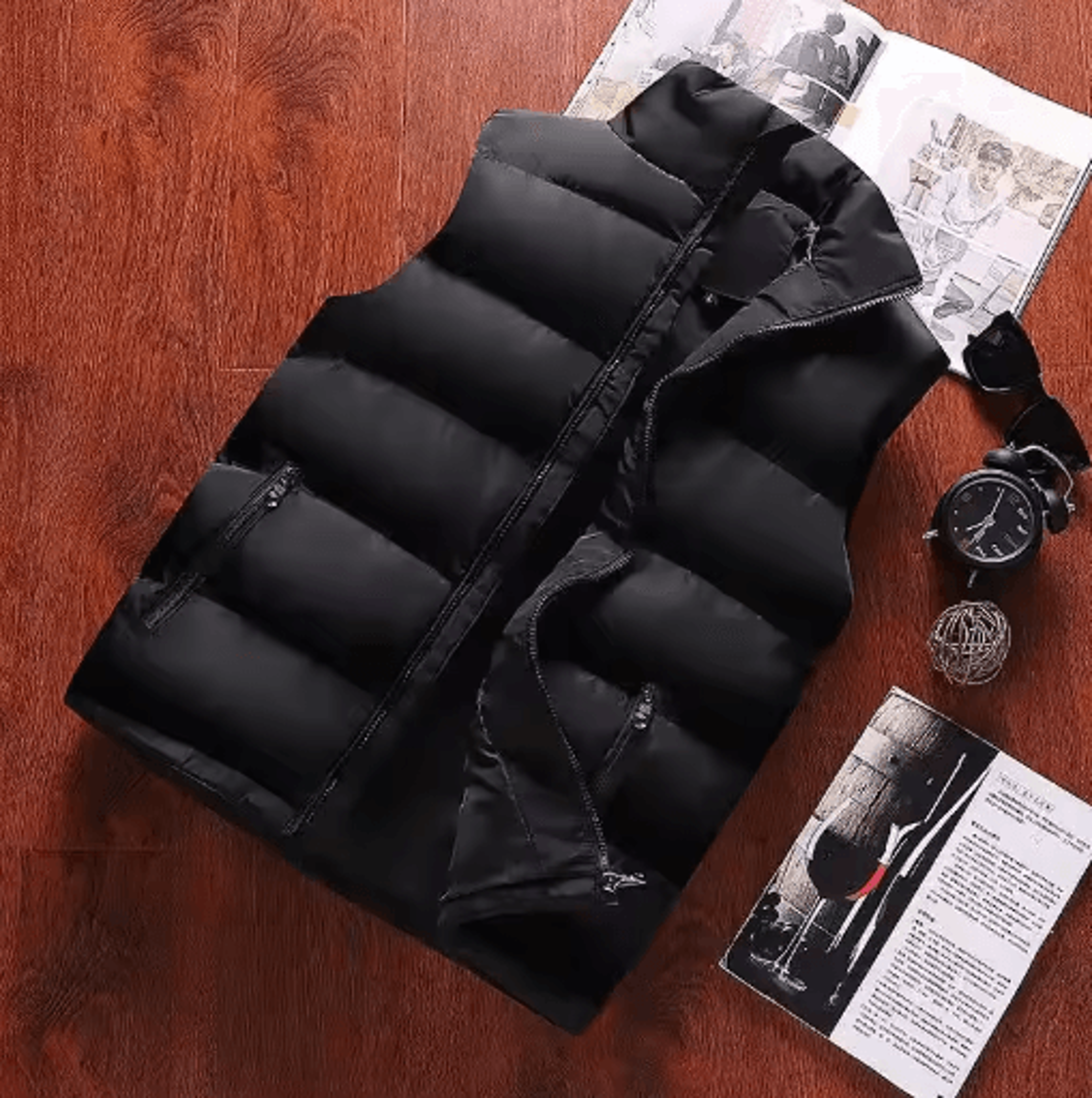 Mens Winter Vest Jacket Warm Waterproof Sleeveless Zipper Waistcoat 4