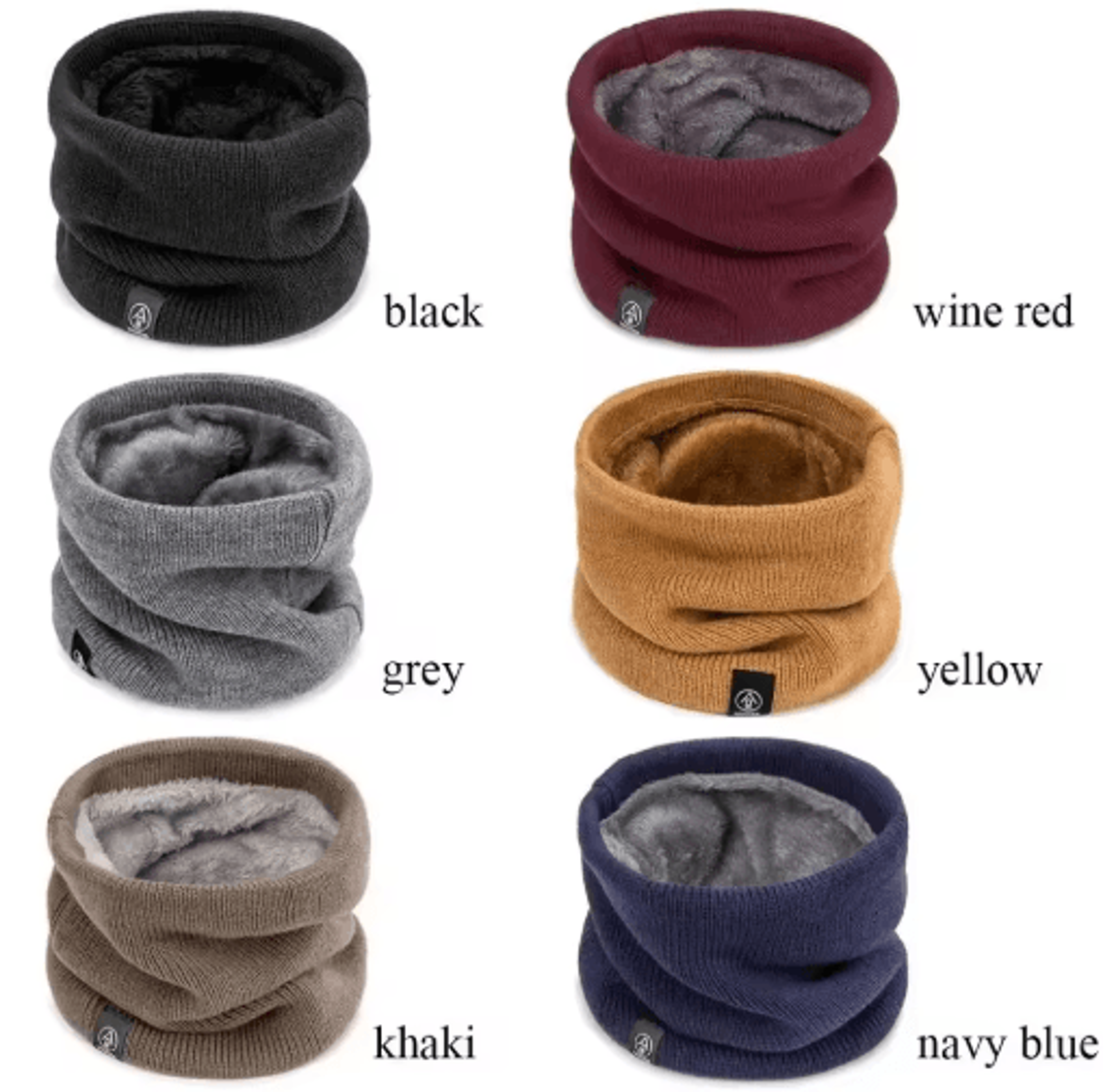Unisex Thermal Knitted Neck Gaiter Windproof Winter Face Cover For Outdoor Sports 8