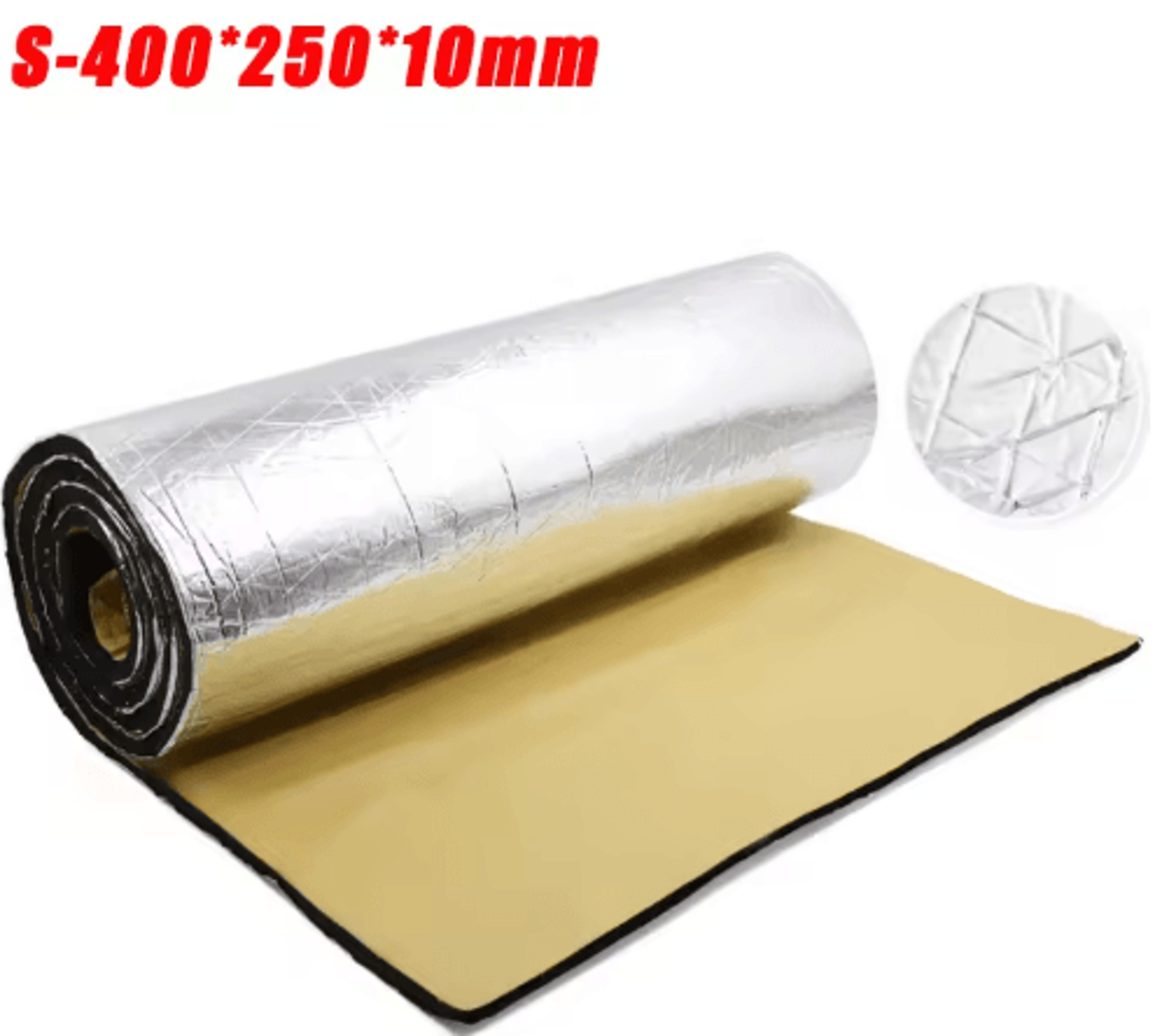 Automotive Thermal Acoustic Insulation Mat Aluminum Foil Heat Sound Deadening Cotton 5mm 10mm 3