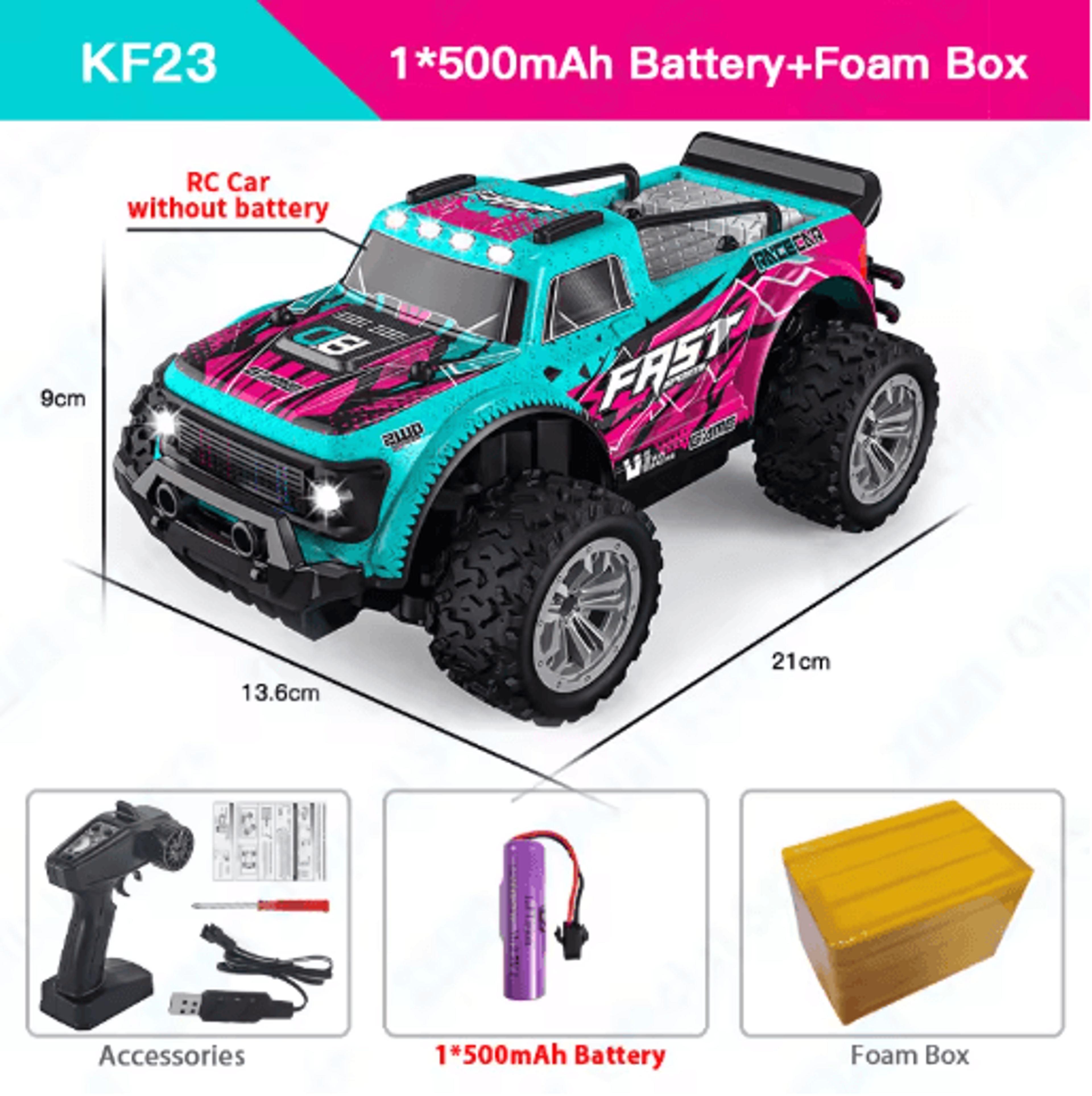 ZWN RC Off Road Car 1 16 1 20 Scale 24G Remote Control Climbing Vehicle With LED Lights 6