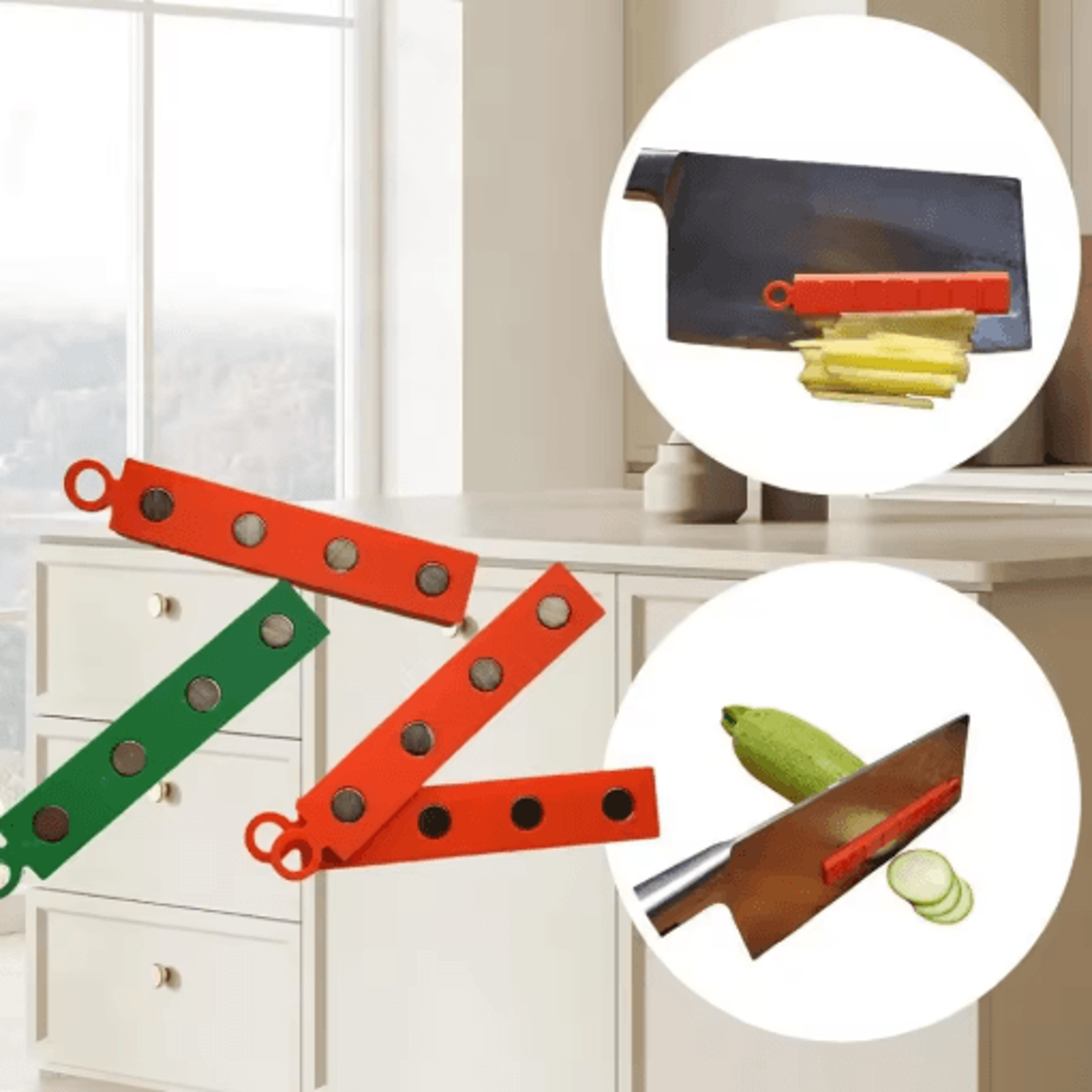 Non Stick Magnetic Silicone Kitchen Knife Anti Stick Vegetable Cutting Tool 0