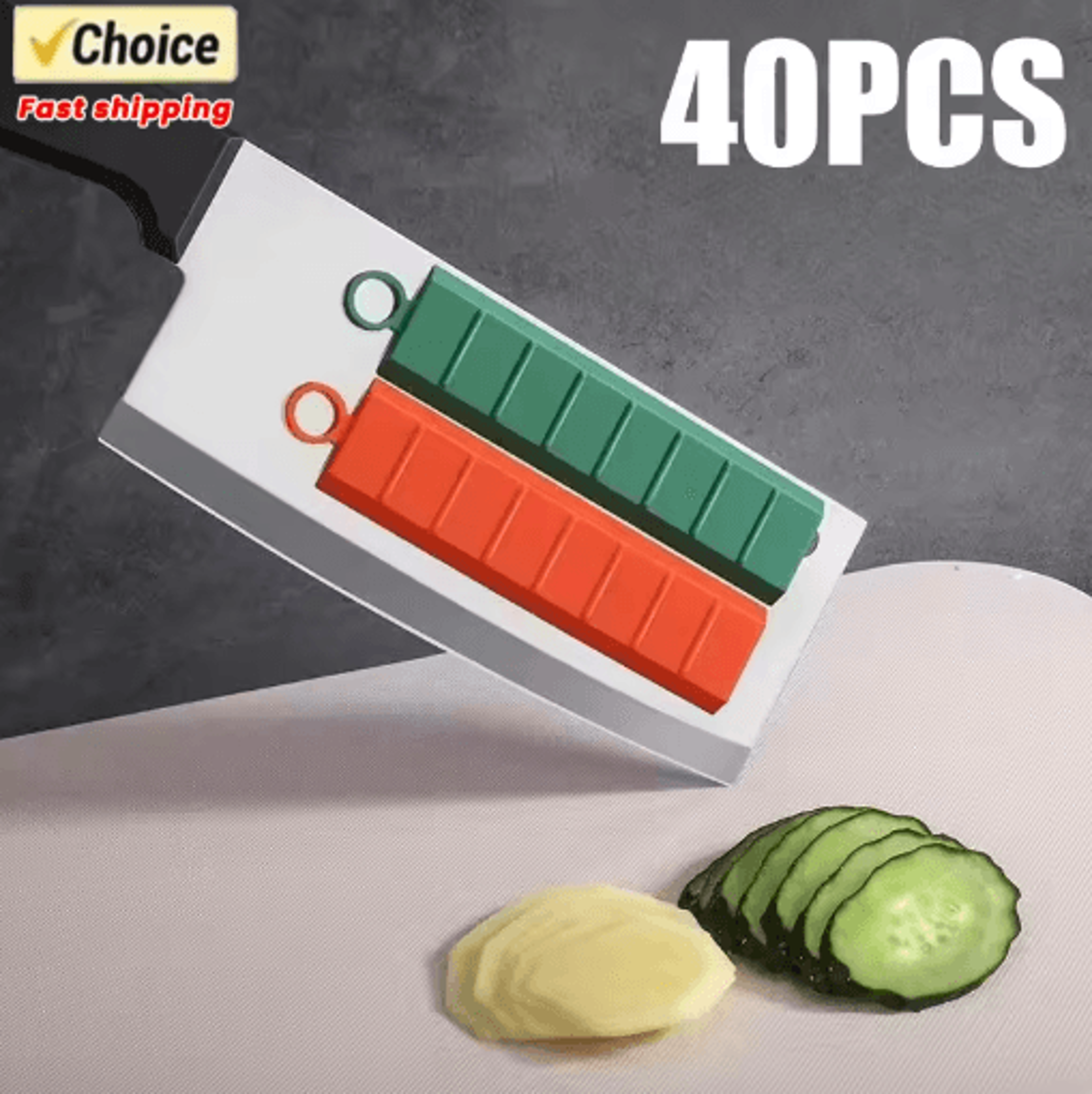 Non Stick Magnetic Silicone Kitchen Knife Anti Stick Vegetable Cutting Tool 17