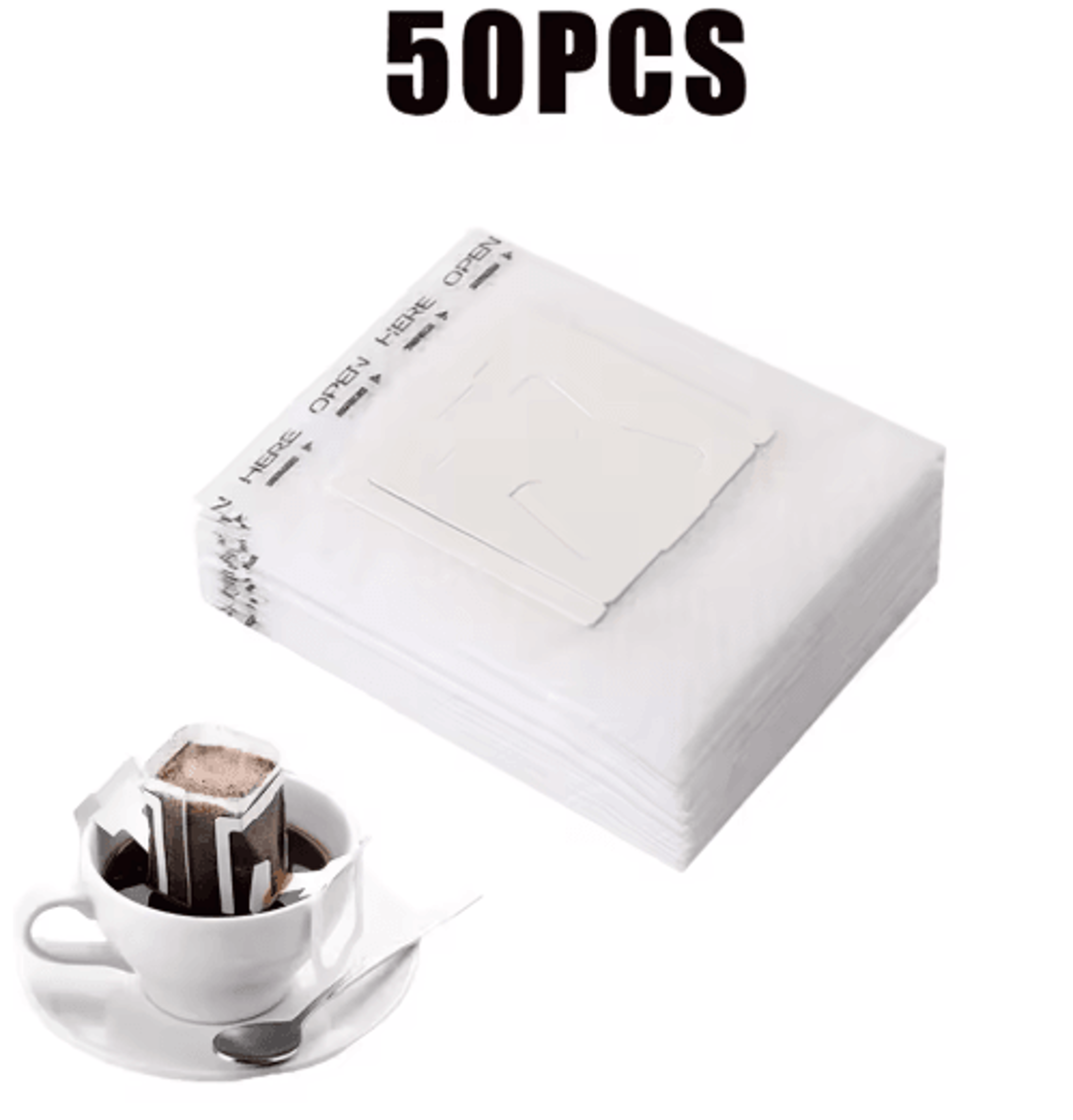 Fast Flow Hanging Ear Coffee Filter Bags Disposable Espresso Tea Brewing Paper 50 500PCS 3
