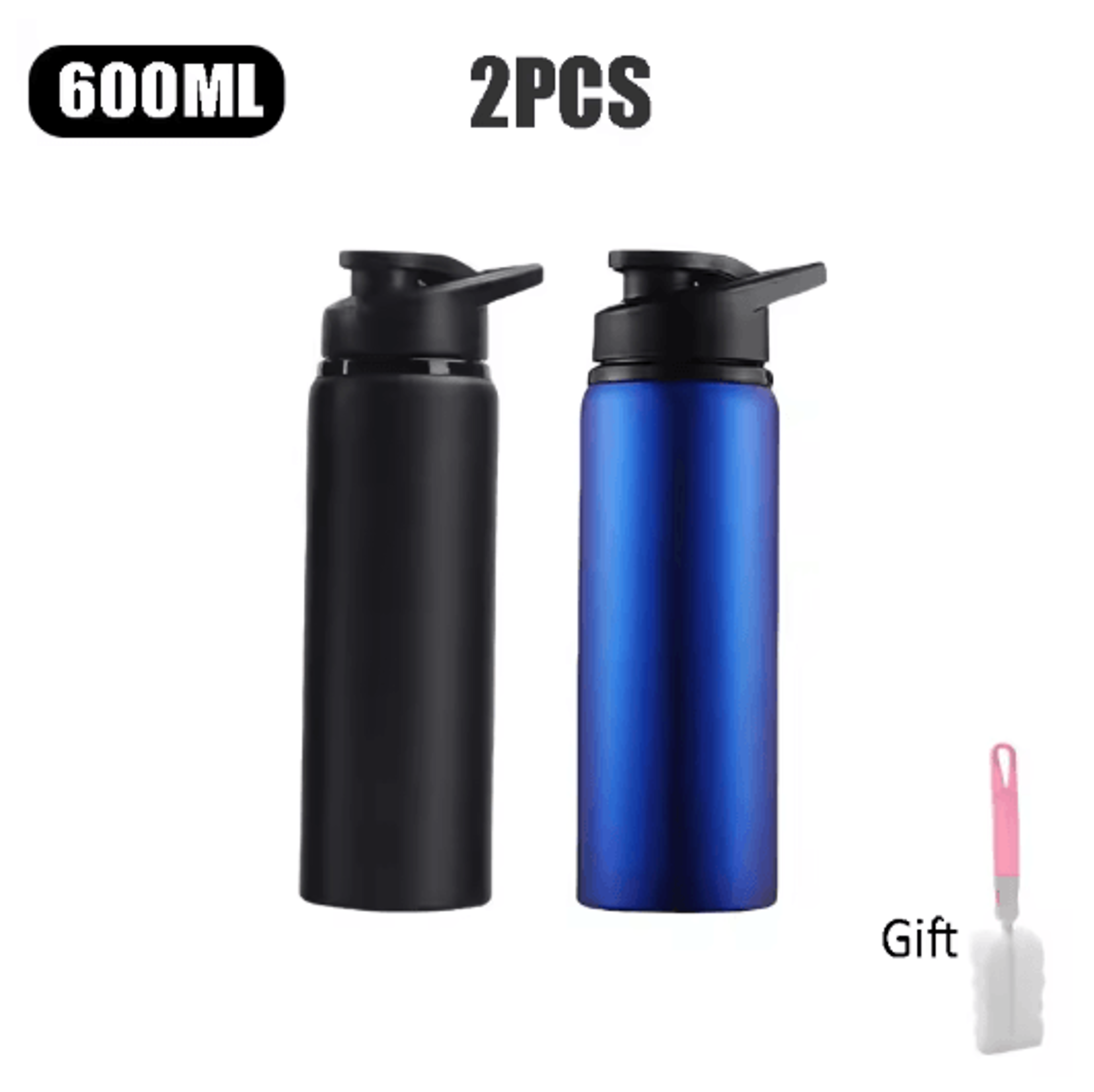 600ml Stainless Steel Sports Water Bottle Leak Proof Durable Outdoor Flask 8