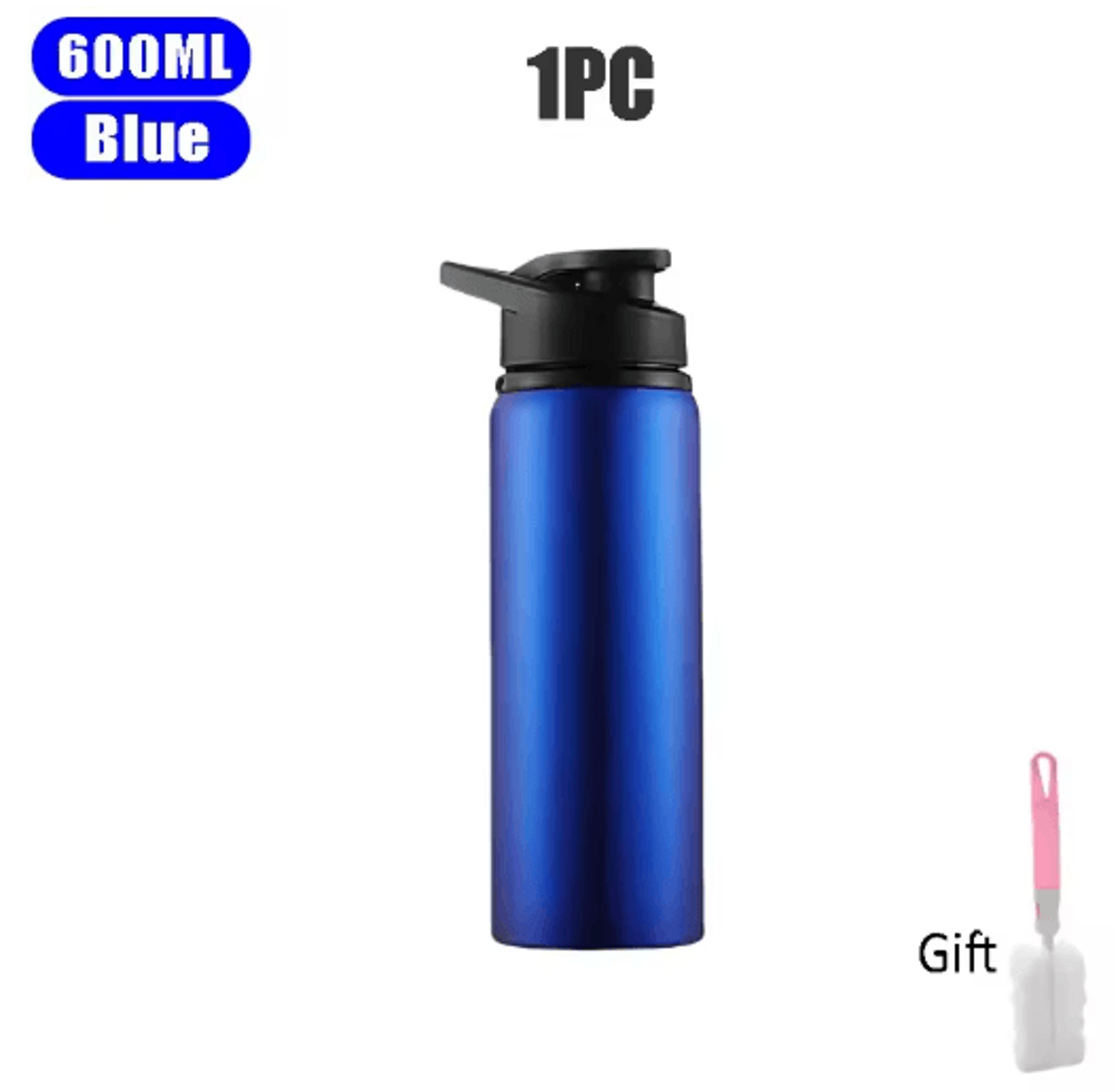 600ml Stainless Steel Sports Water Bottle Leak Proof Durable Outdoor Flask 9