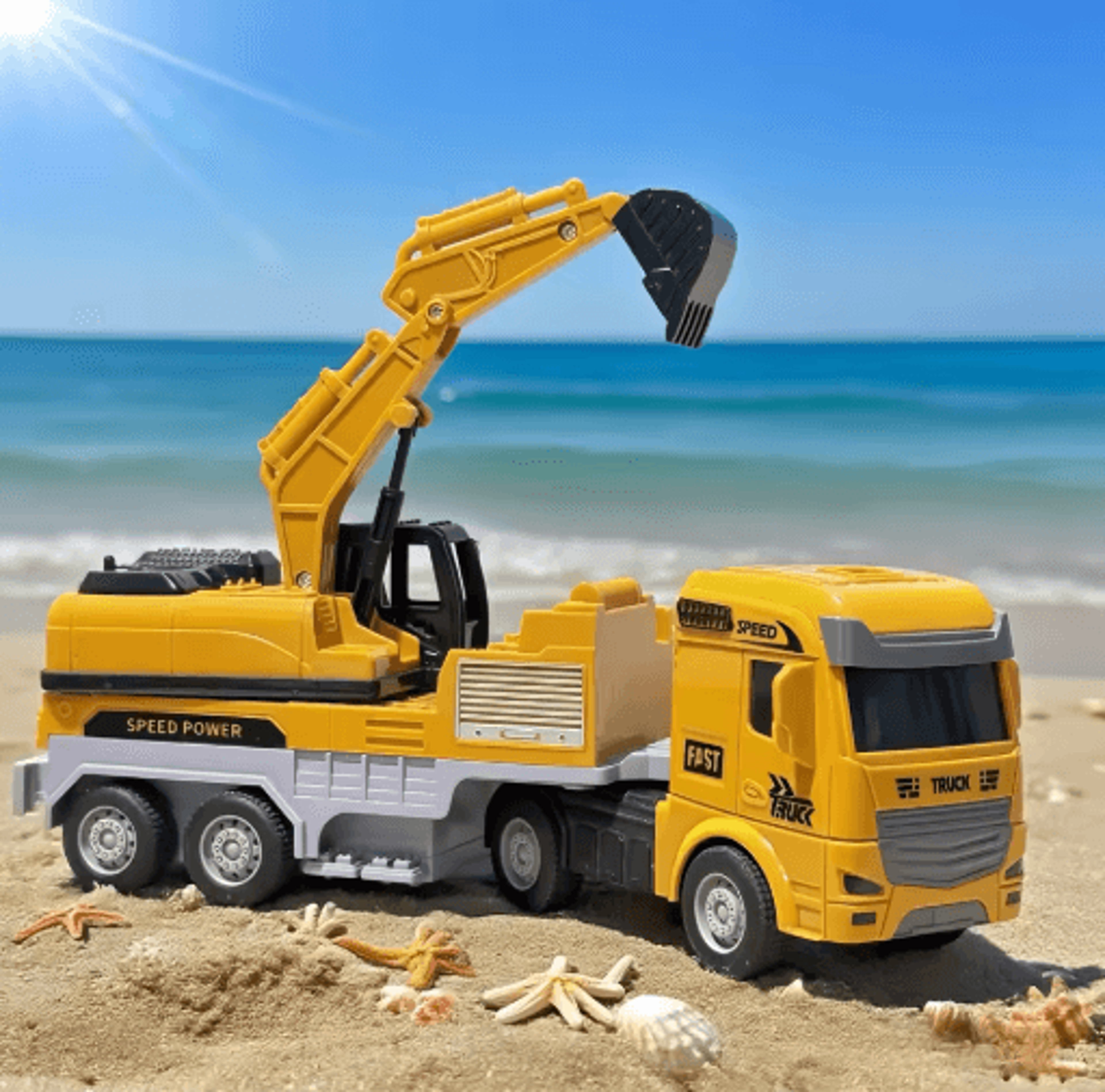 Inertia Construction Vehicle Set For Kids Mixer Digger Tipper Truck Engineering Playset Ages 3 2