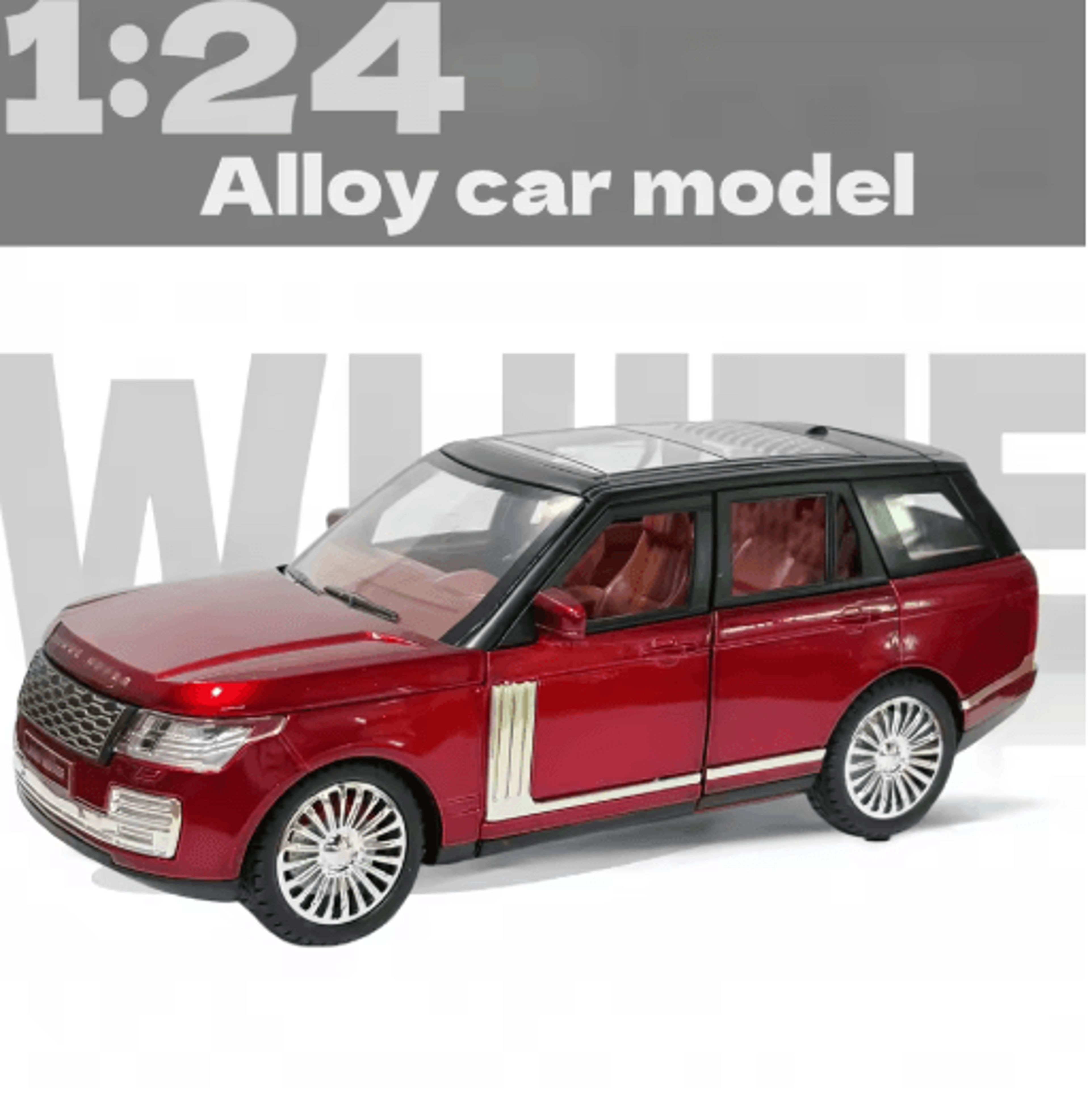 1 24 Scale Zinc Alloy Diecast Car Model With Opening Doors Inertia Pull Back Collectible 1