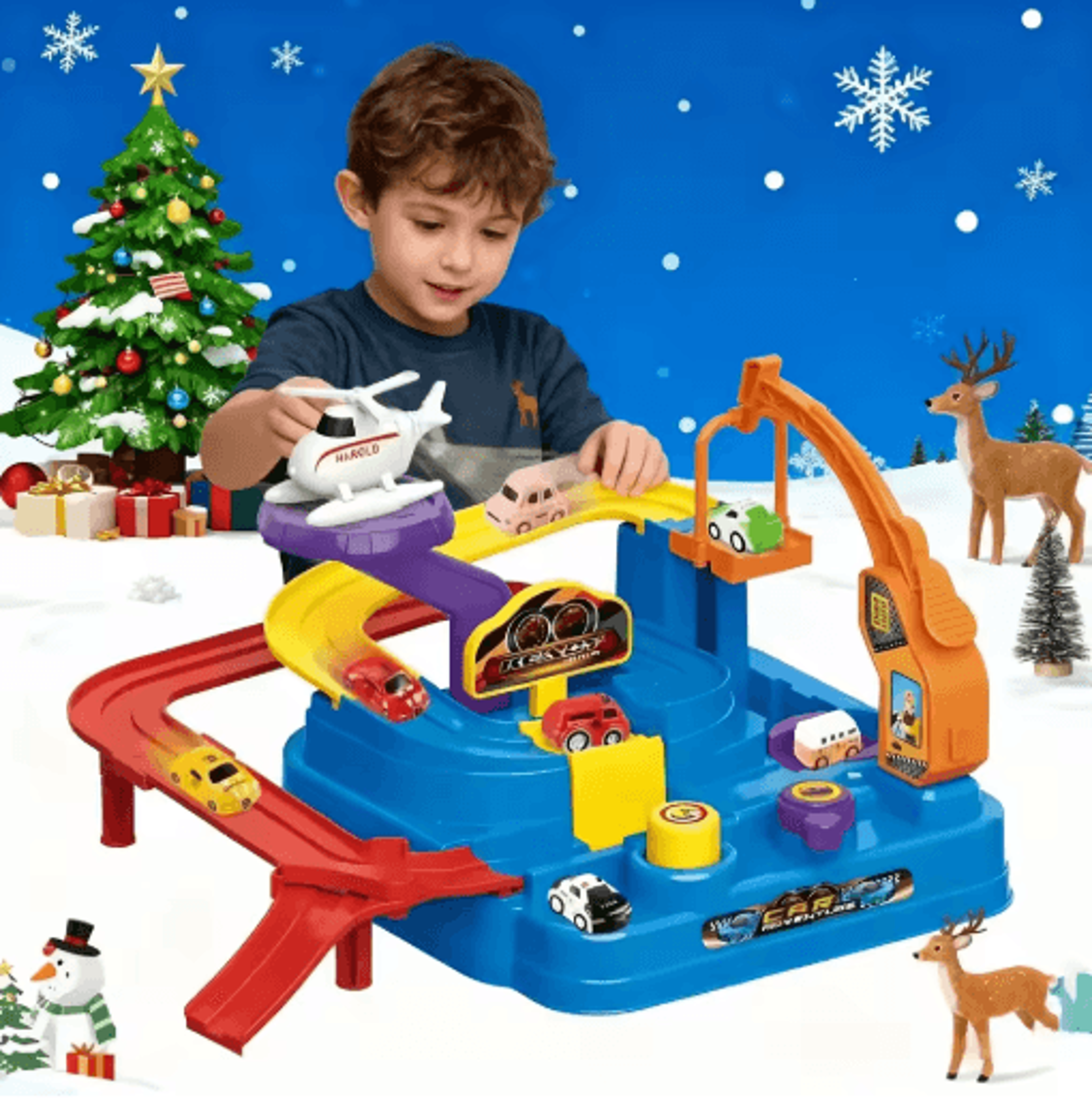 Educational Car Track Set For Kids Creative Track Collection Toy For Boys Girls 0