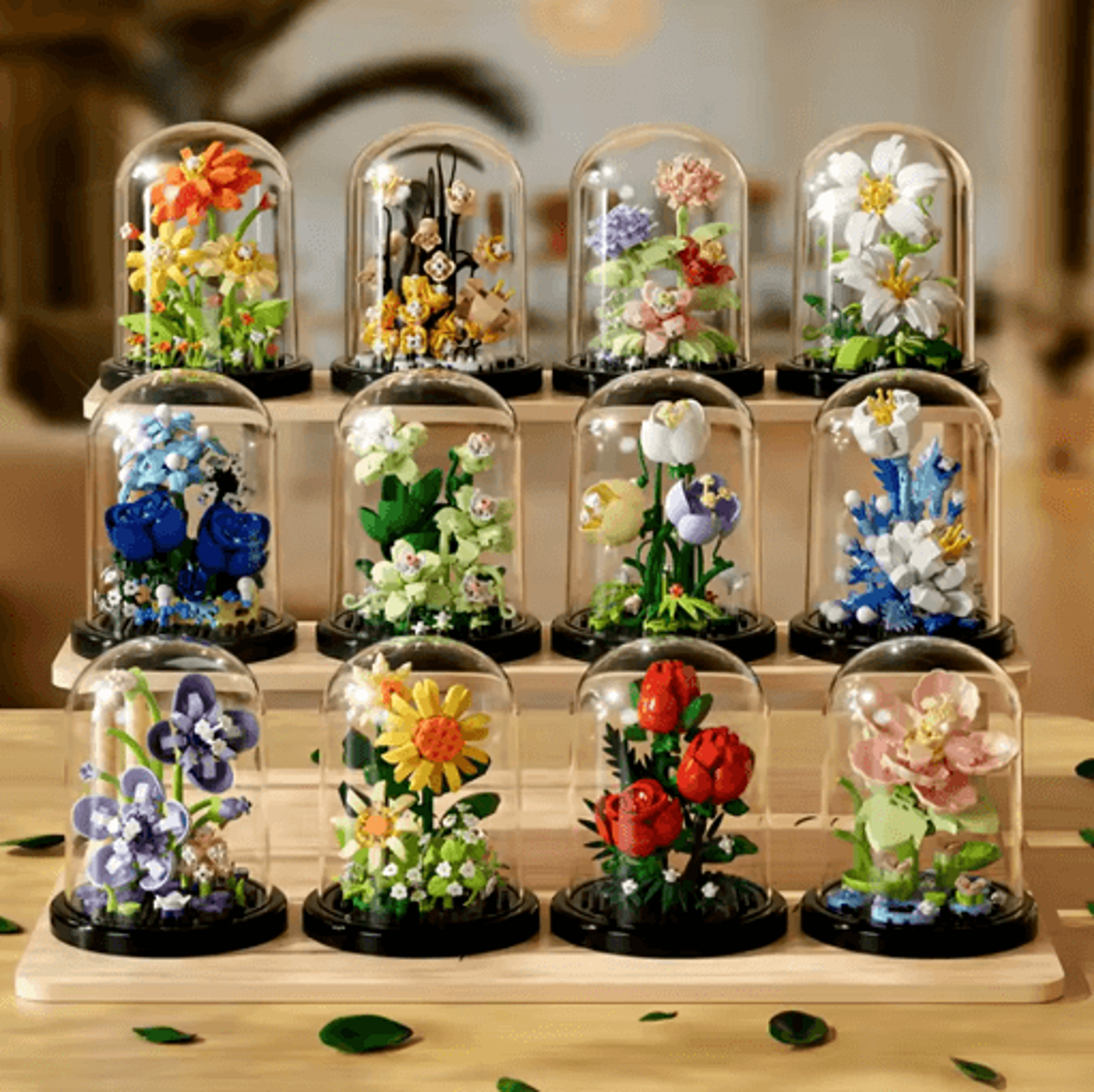 DIY Micro Building Block Sunflower Bouquet Handmade Puzzle Toy Desktop Decoration Gift 0