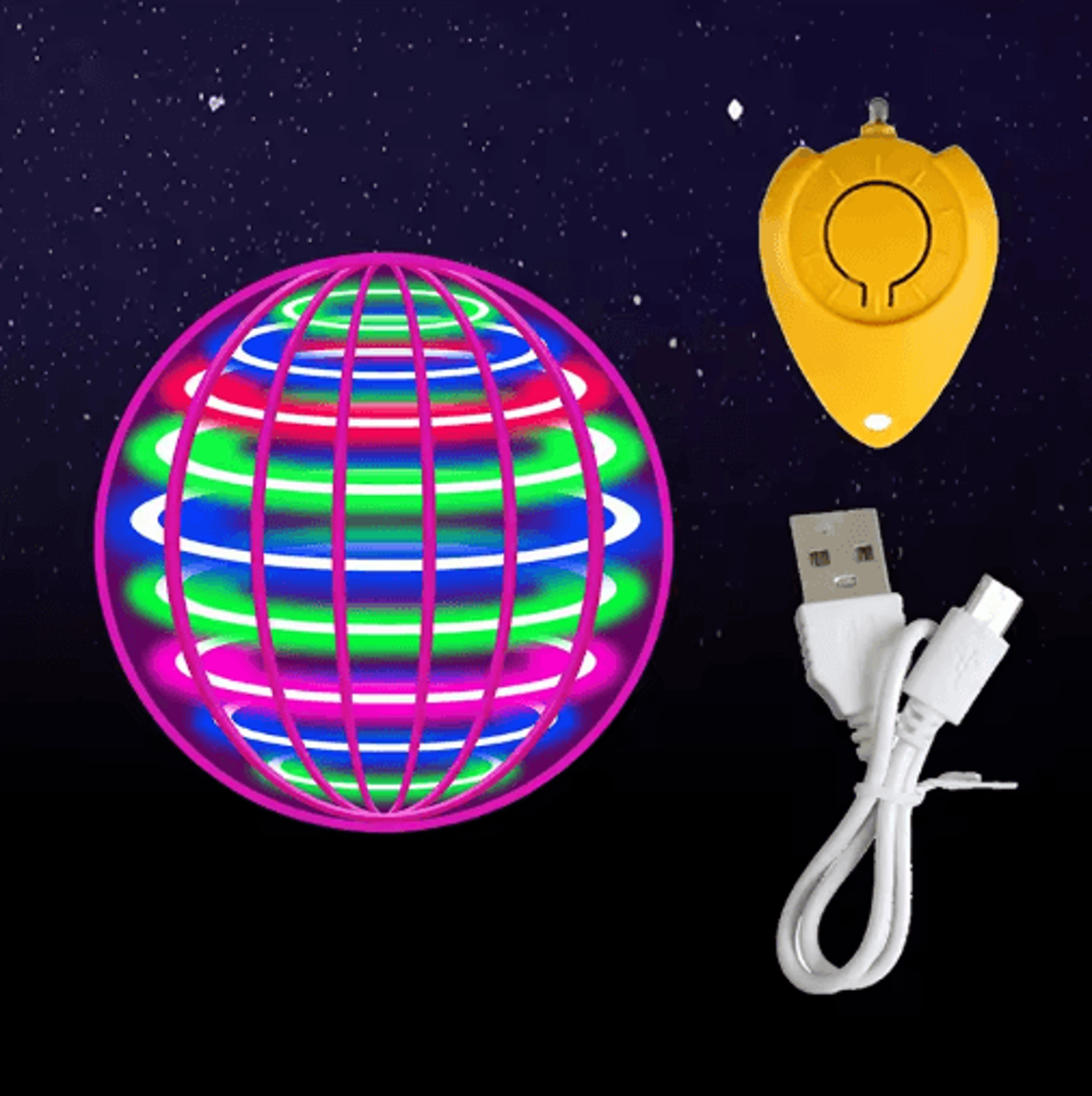 Intelligent Spinning Flying Ball Toy Luminous Induction Hover Orb For Kids 1