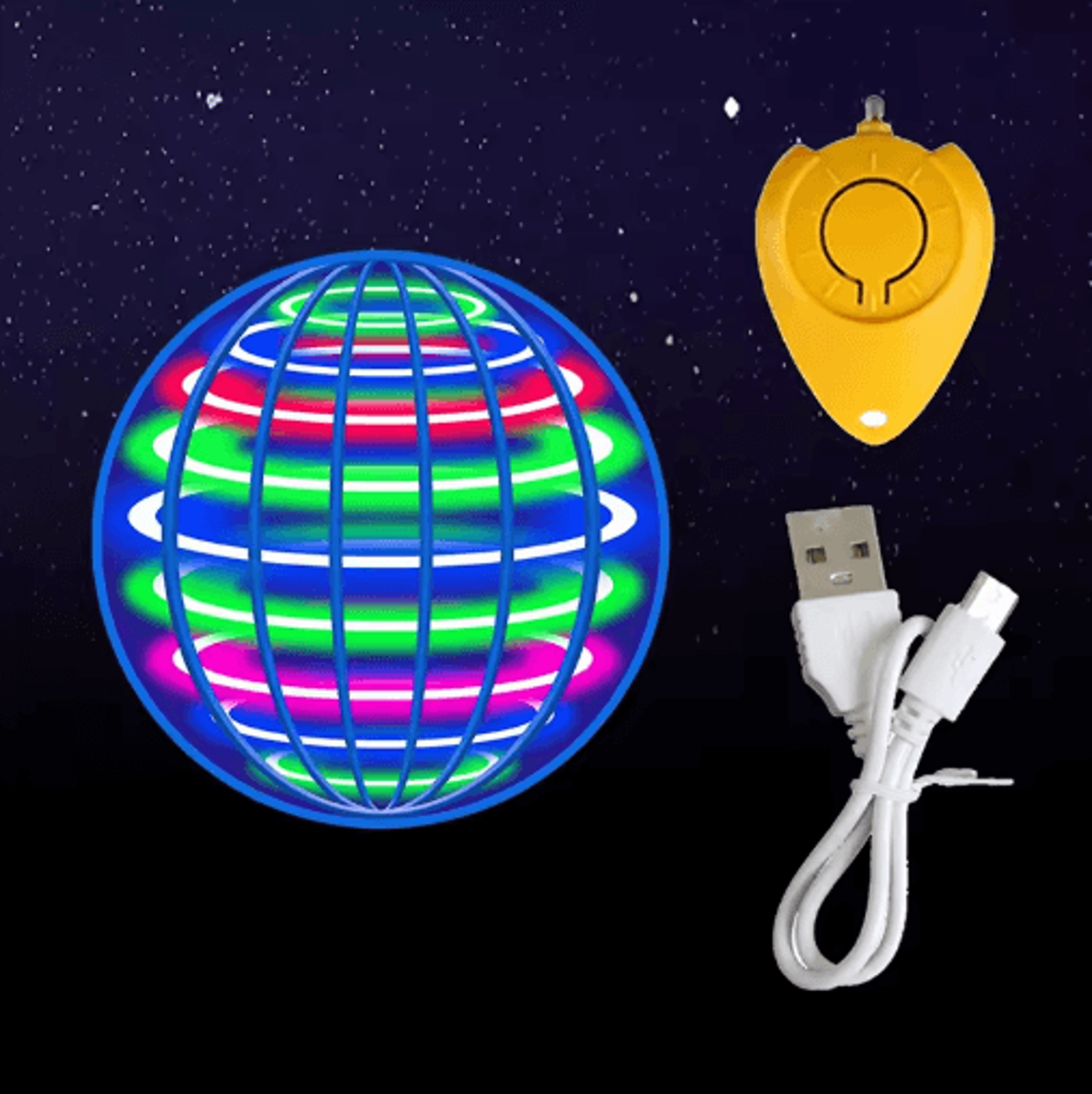Intelligent Spinning Flying Ball Toy Luminous Induction Hover Orb For Kids 2