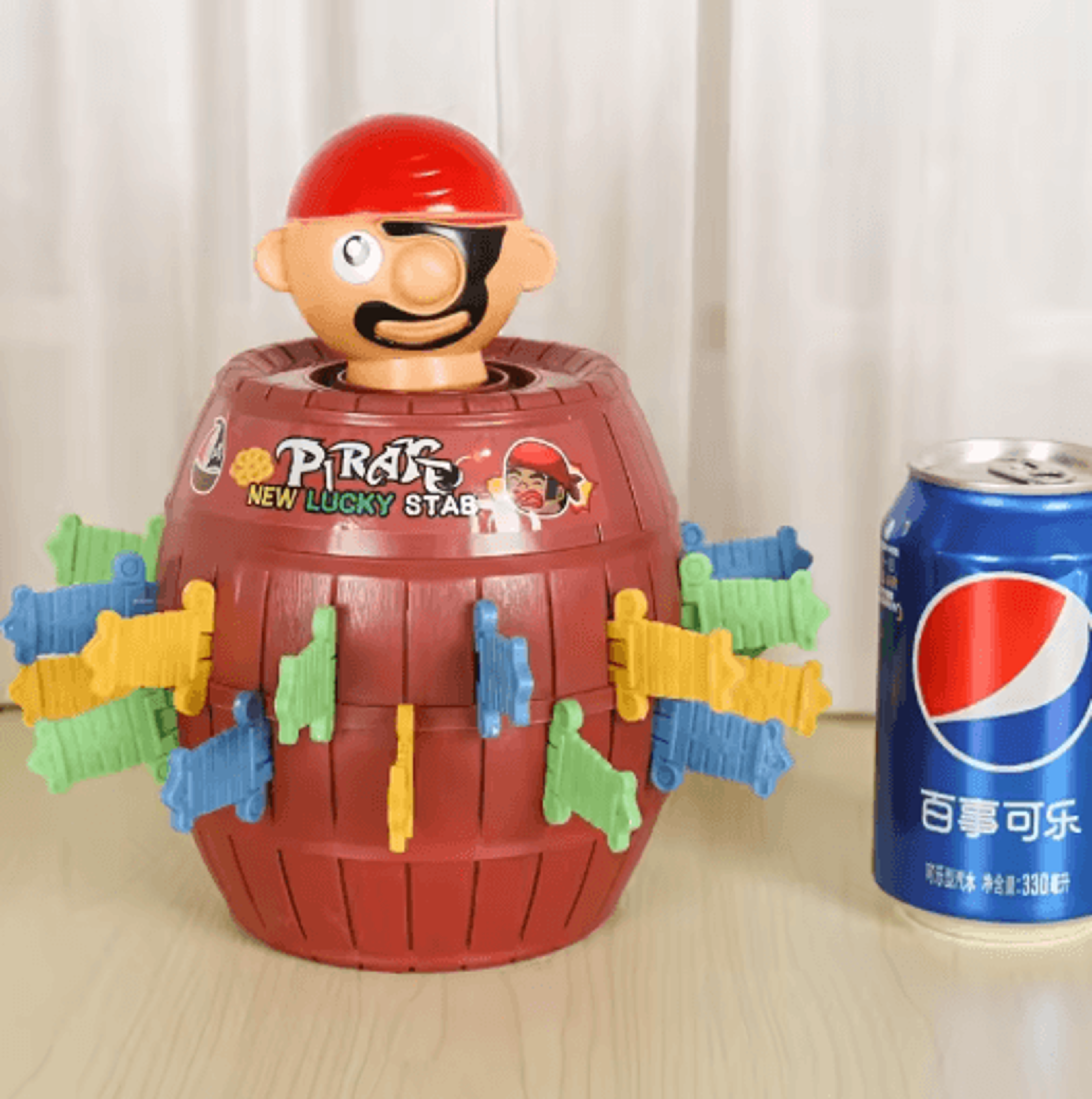 Pirate Barrel Sword Game For Kids Interactive Wooden Prank Board Game 2
