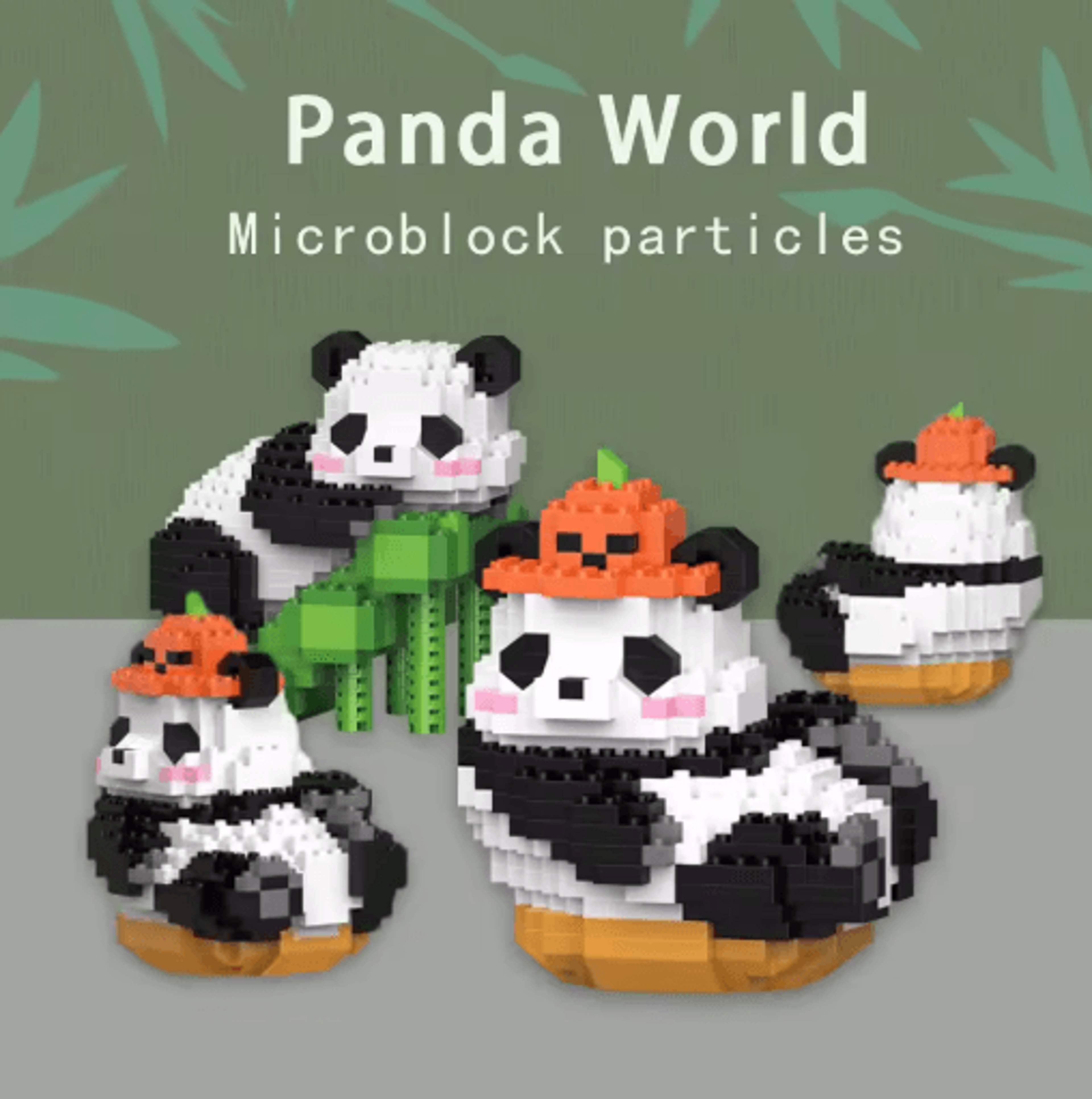 Micro Particle Panda Building Block Set Cartoon Puzzle Assembly Toy For Kids 0