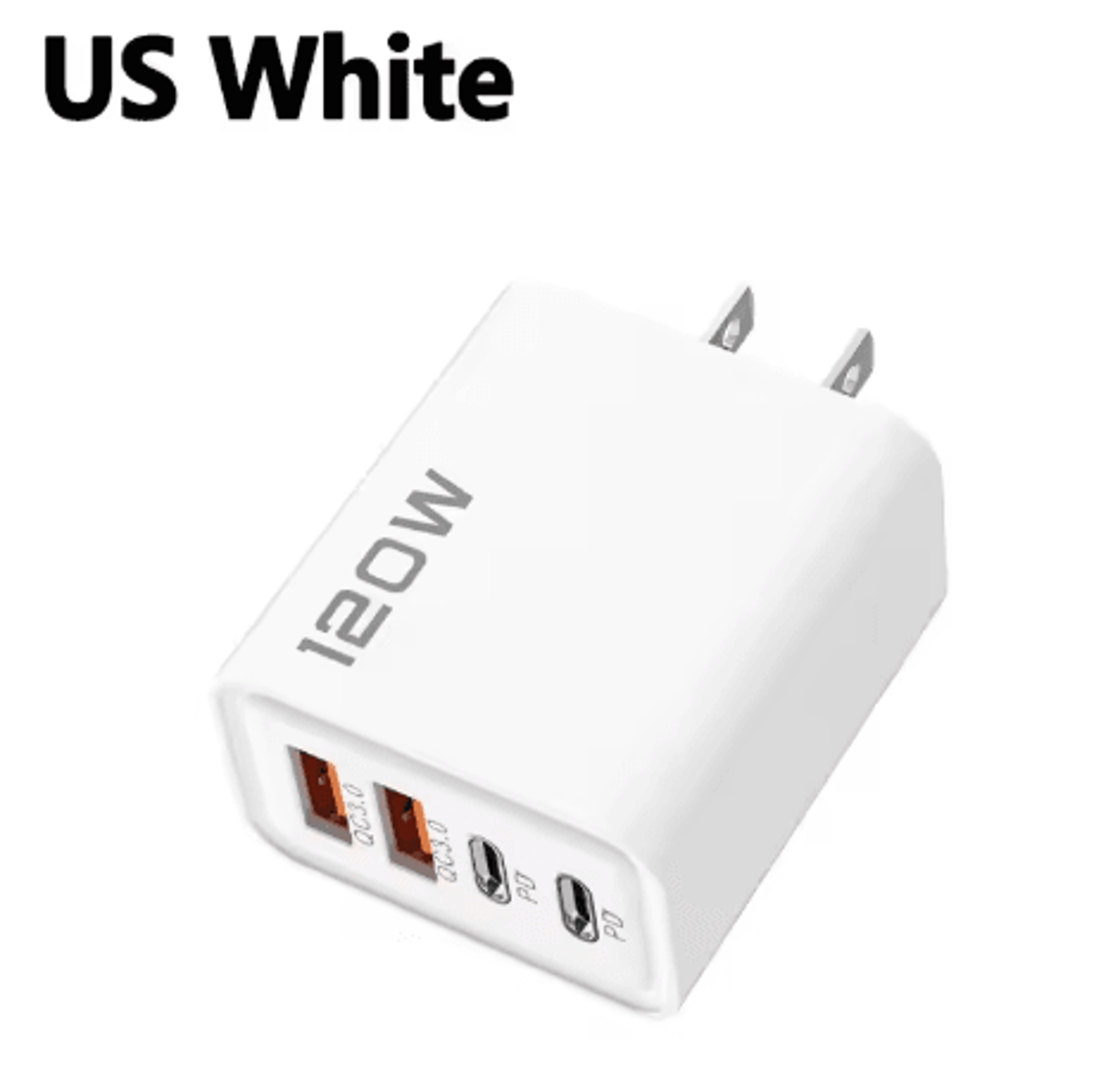 120W 4 Port USB C Fast Charger PD Quick Charge 30 Power Adapter For Phones Tablets 6