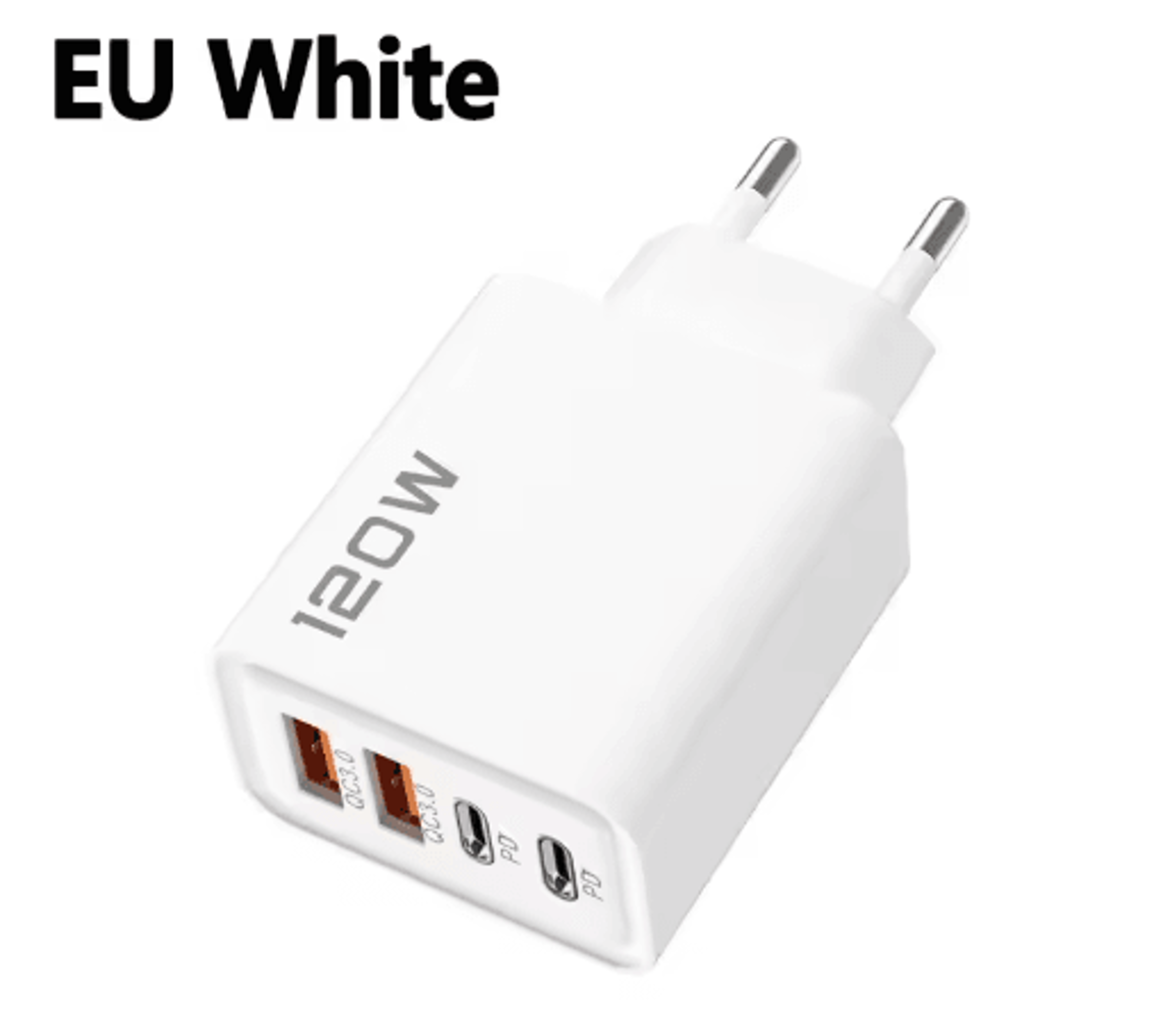 120W 4 Port USB C Fast Charger PD Quick Charge 30 Power Adapter For Phones Tablets 9
