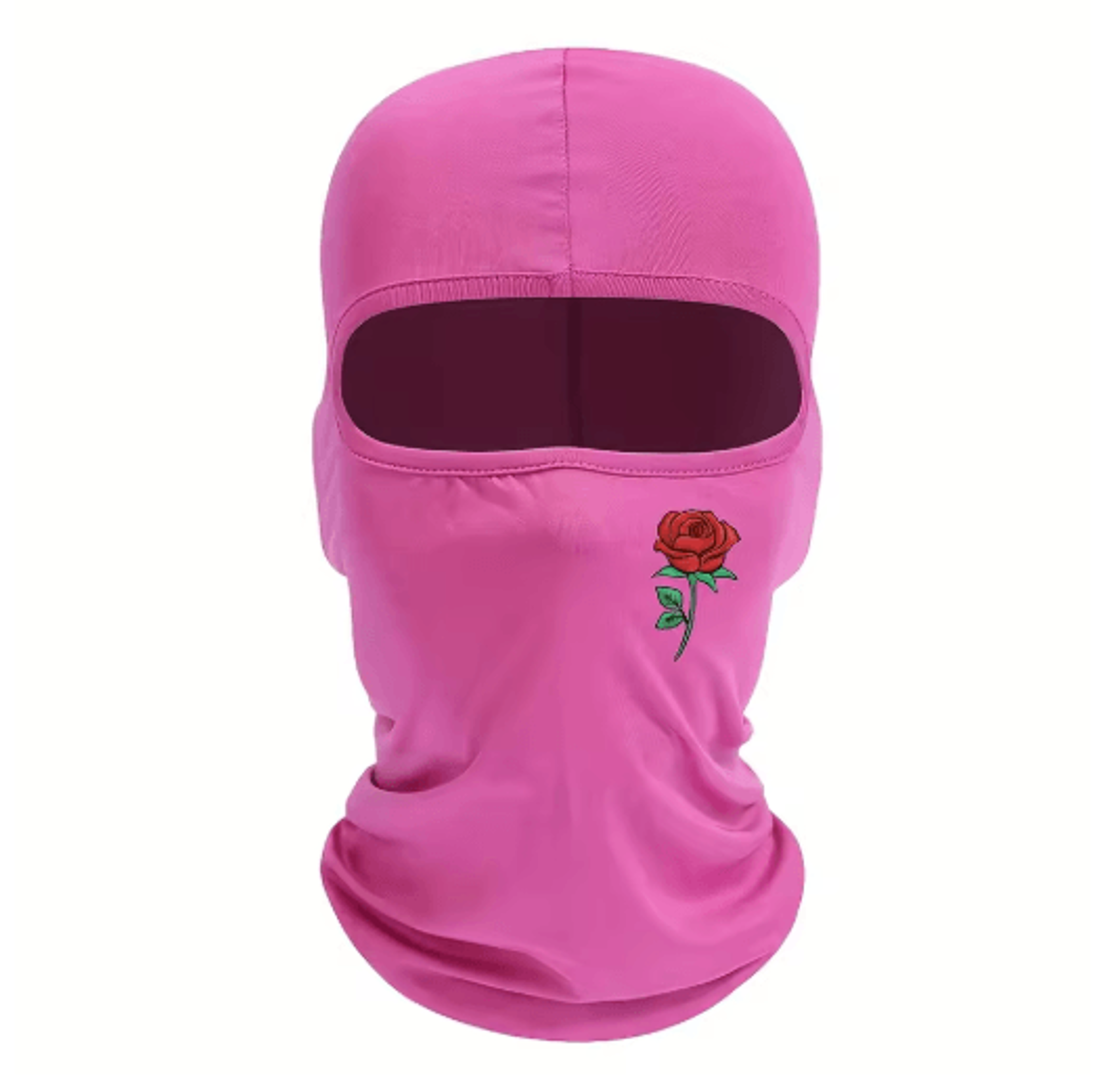 Rose Print Balaclava Ski Mask Windproof Sun Resistant Face Cover For Cycling And Travel 12