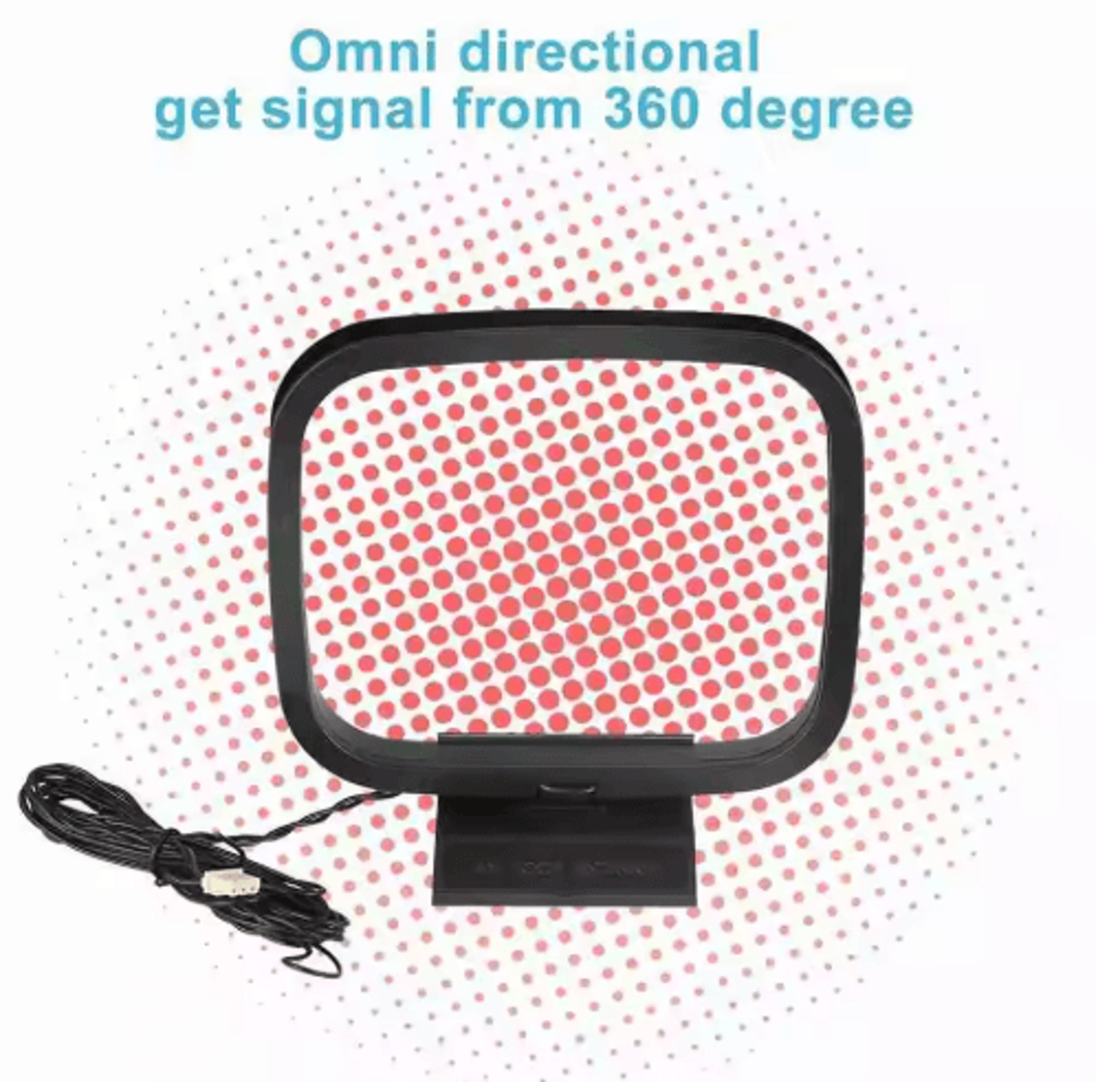FM AM Loop Antenna With 3 Pin Mini Connector Home Audio Receiver Antenna 1